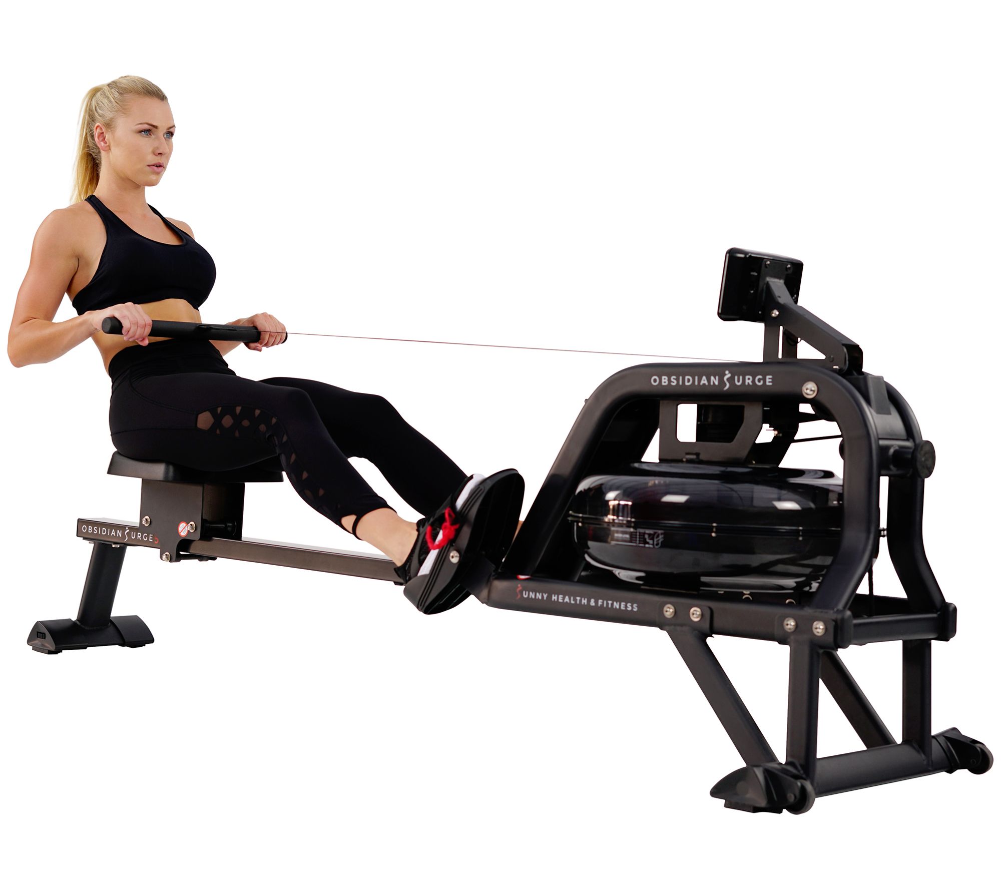 Sunny Health & Fitness Obsidian Surge Water Rower