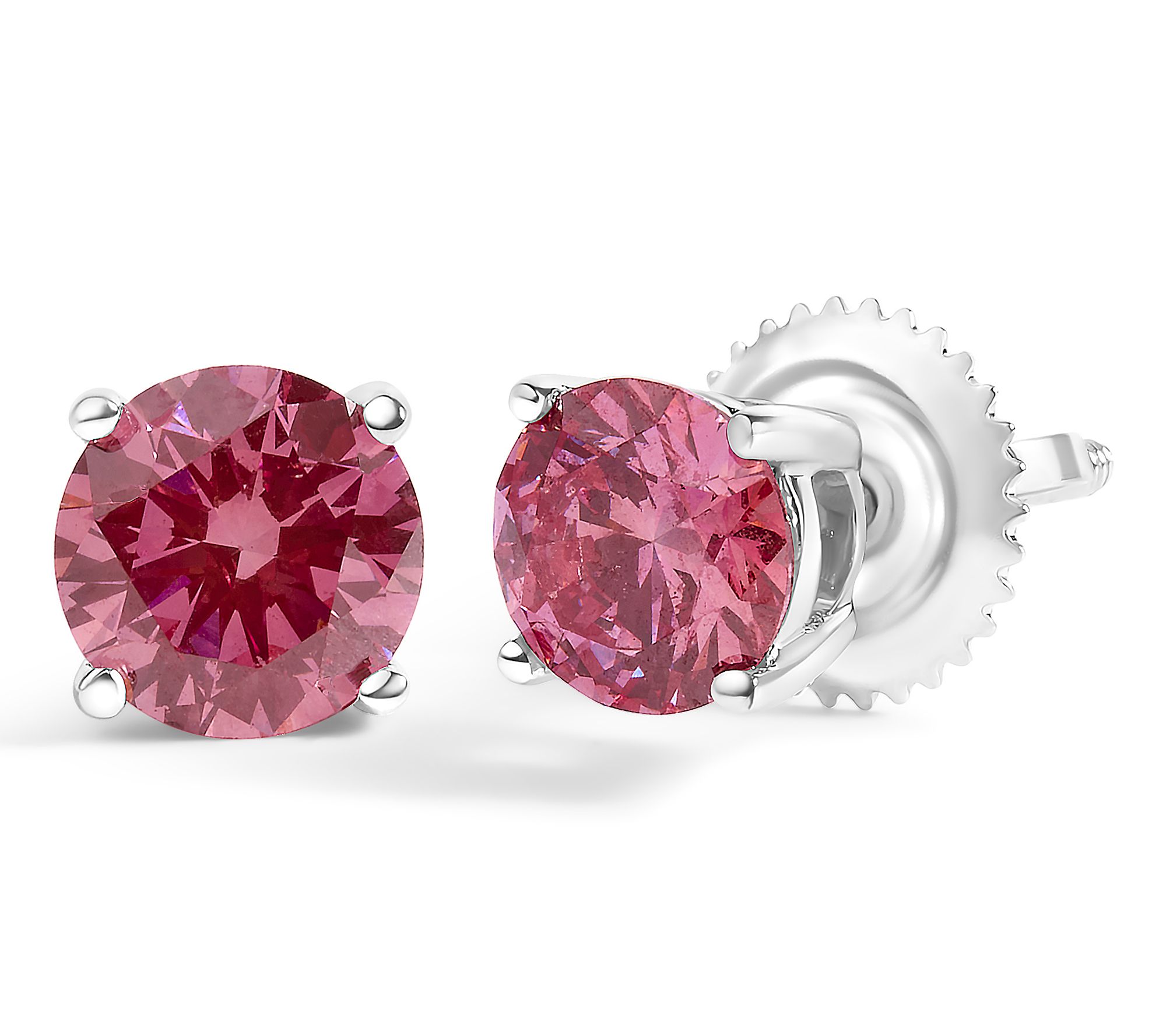 Haus of Brilliance Lab Grown Pink Diamond Earrings, 14K Gold
