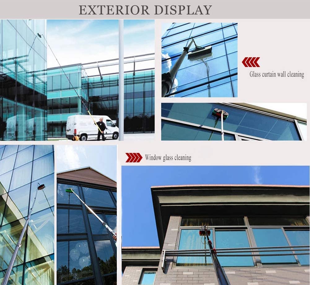 Z-GJRE Water Fed Pole Kit, Window and Solar Cleaning Pole w/Water Fed Telescopic Brush/Brush Window and Solar Panel Cleaning System Windows Cleaning & Washing Tool (3.6M-9M)