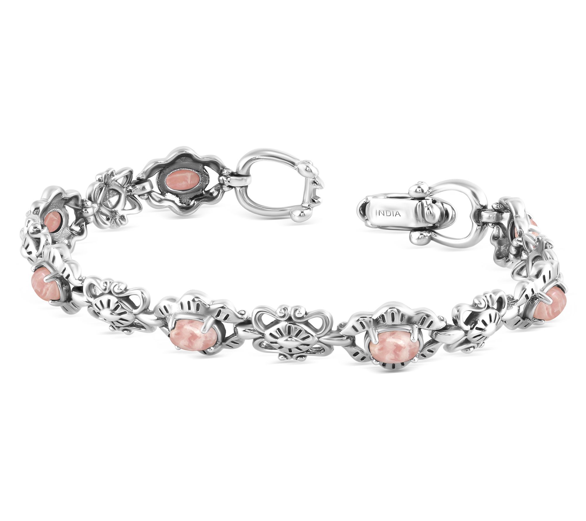 American West Sterling Oval Gemstone Tennis Bracelet