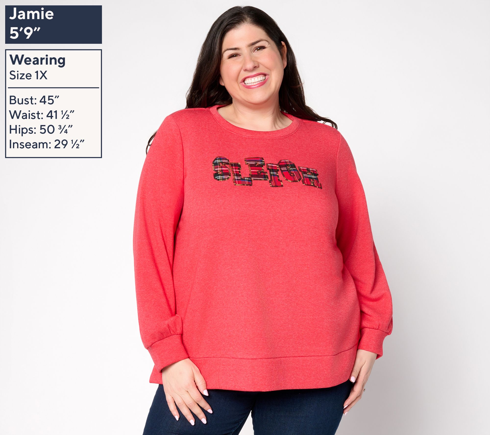 Jingle Belles by Kim Gravel Totally Tartan Holiday Sweatshirt