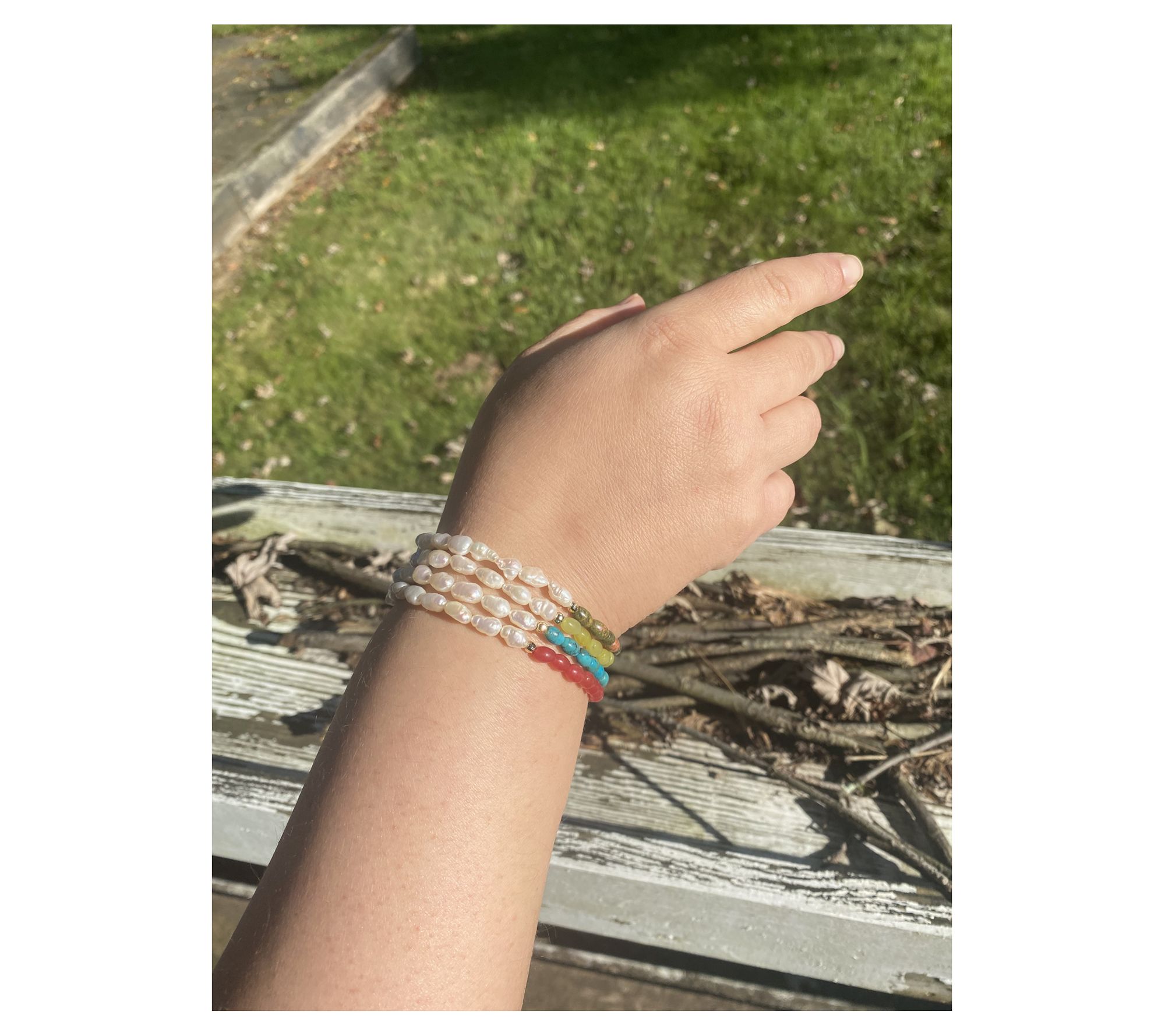 Alkeme 10K Gold SHARE ME set of 4 Gemstone Bracelets