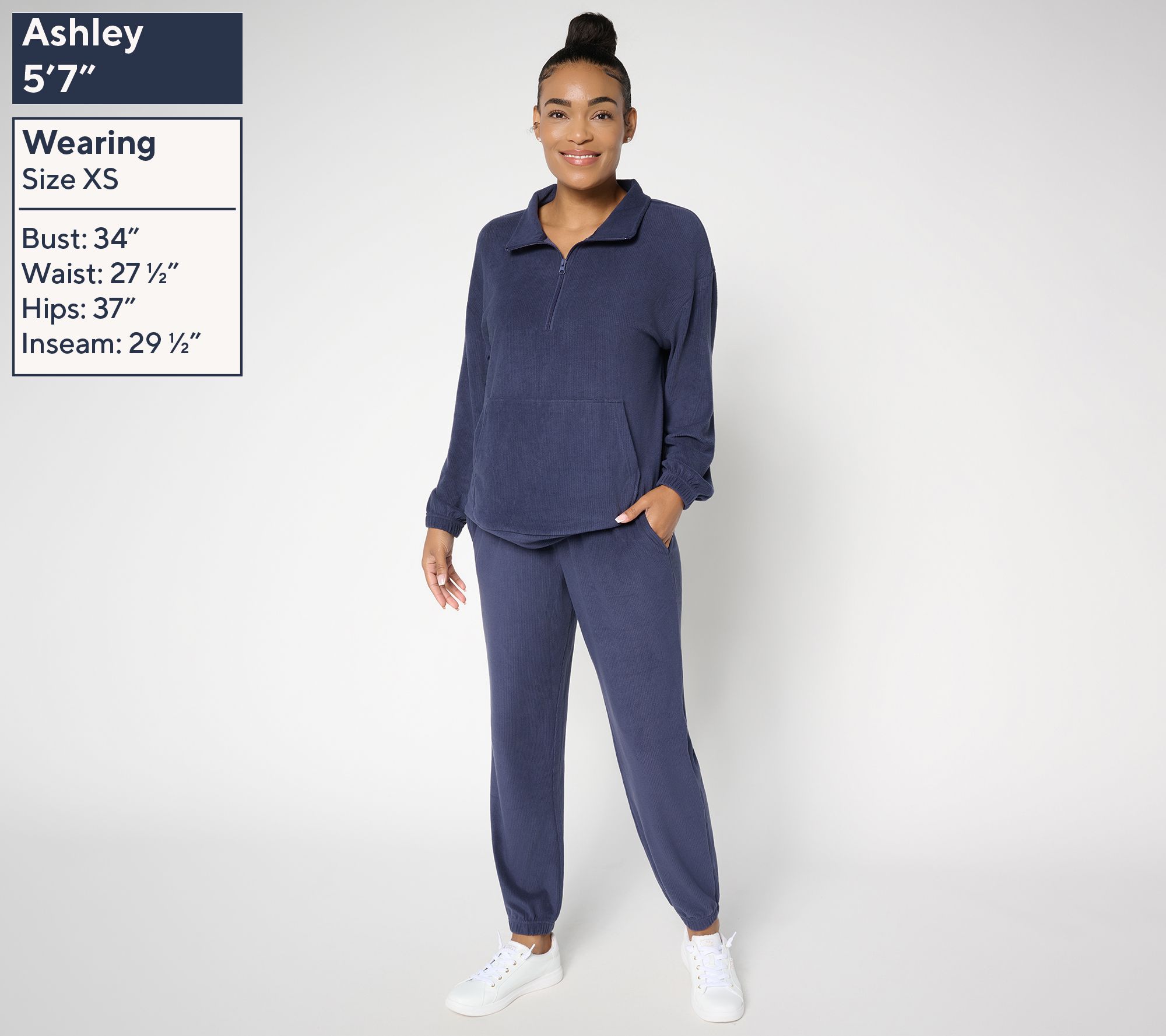 Berkshire Homewear Dobby Rib Microfleece 1/4 Zip Lounge Set
