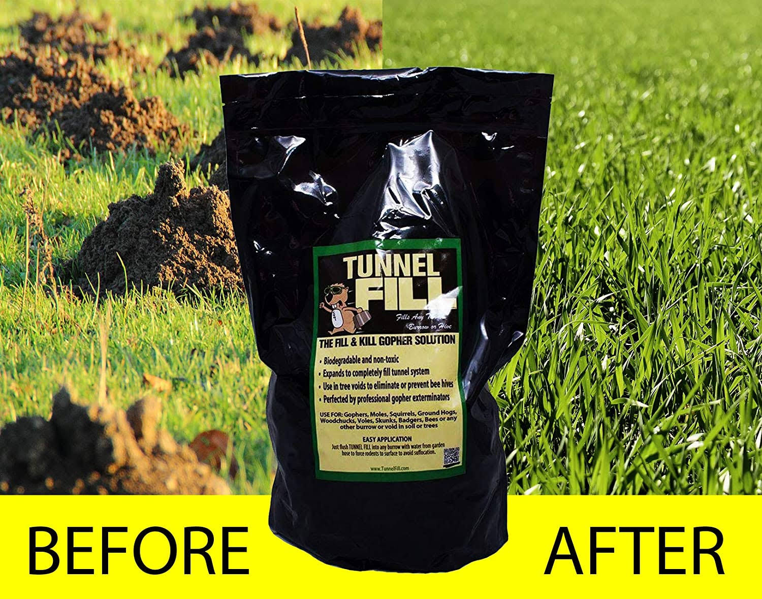 6 lb. Expanding Tunnel Fill Bag for Gopher Control