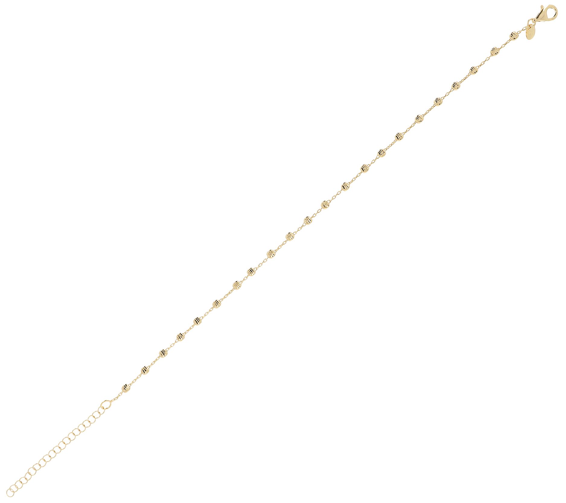 Veronese 18K Gold-Clad Bead Ankle Bracelet