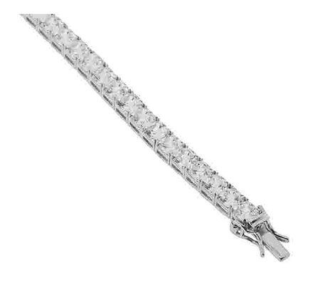 Diamonique Asscher Cut Tennis Bracelet, Platinum Clad