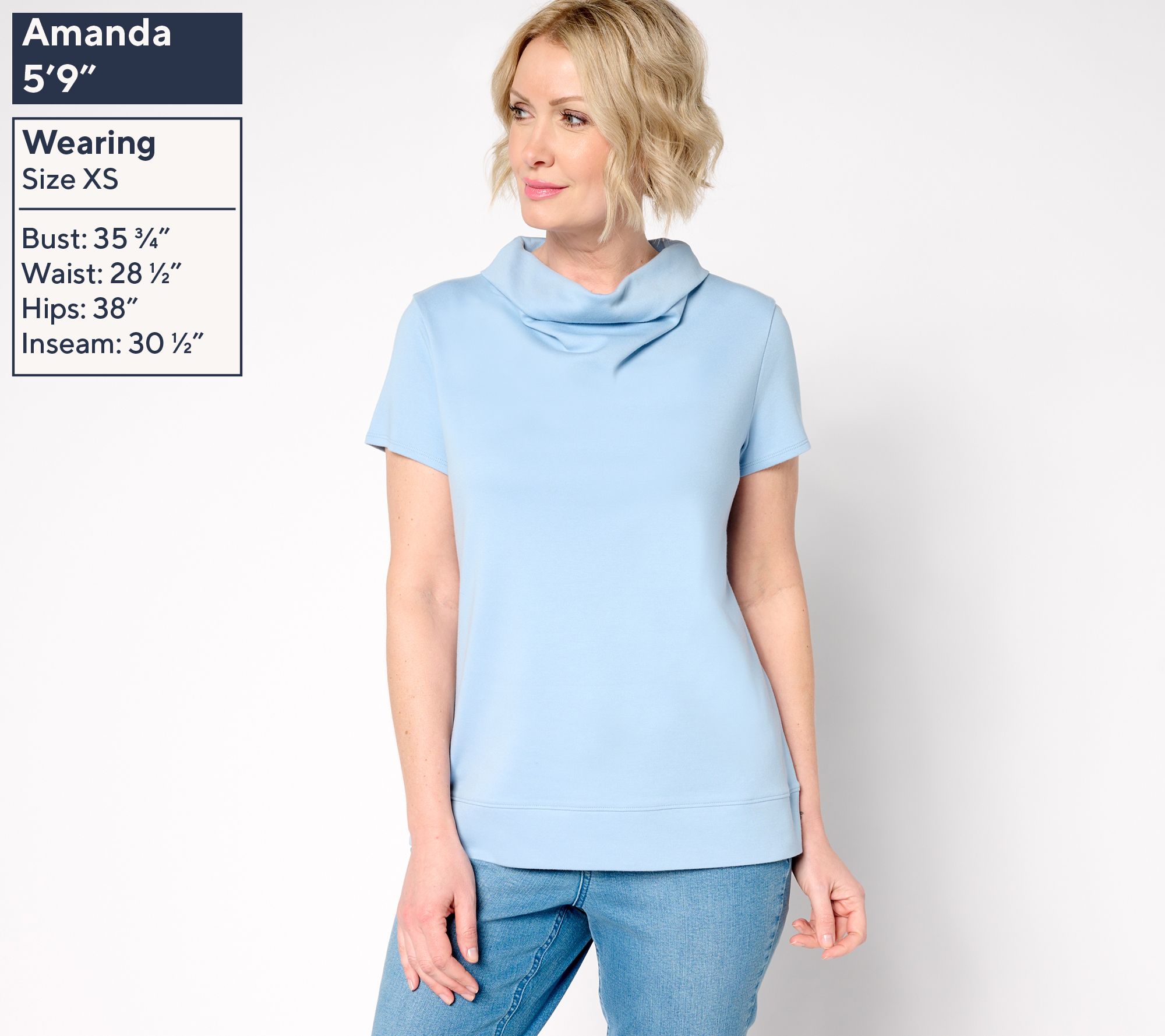 Martha Stewart Signature Essentials Knit Cowl Neck Top