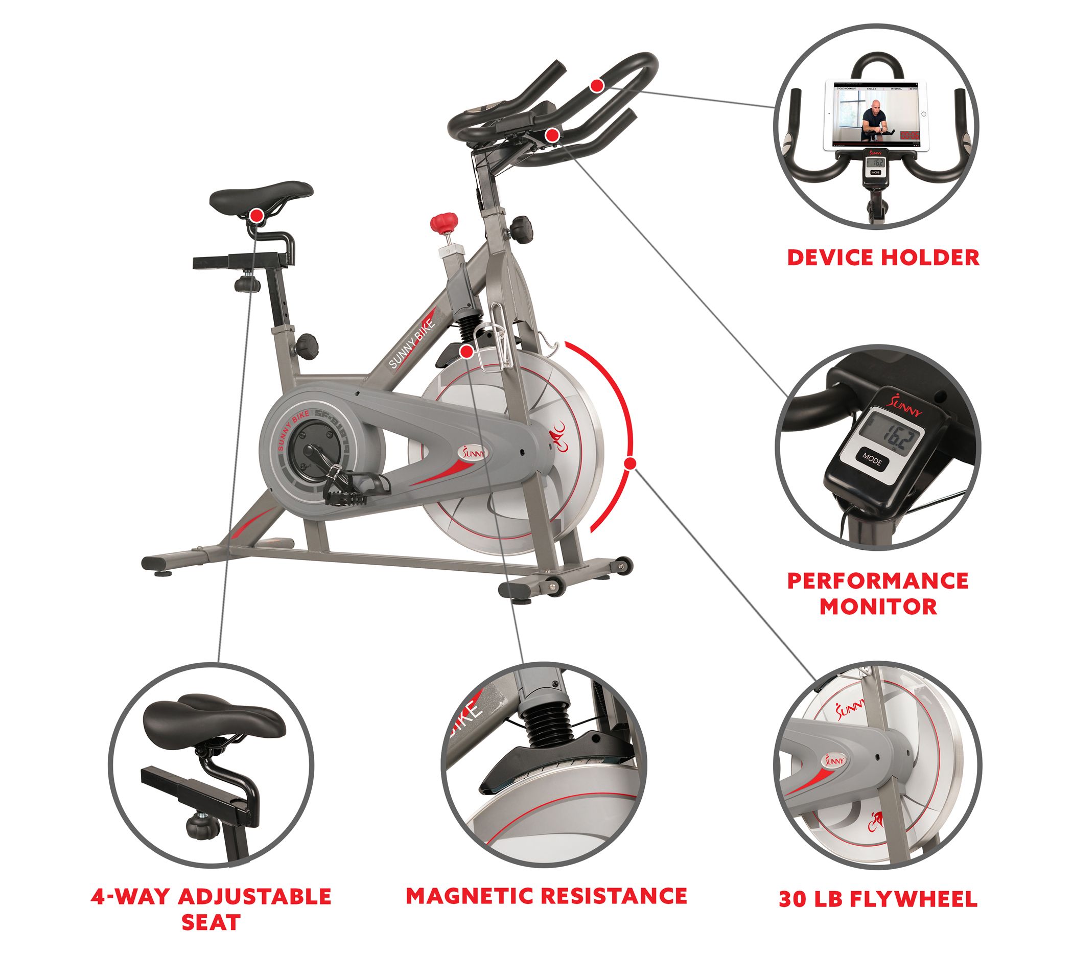 Sunny Health & Fitness Synergy Indoor Cycling B ike