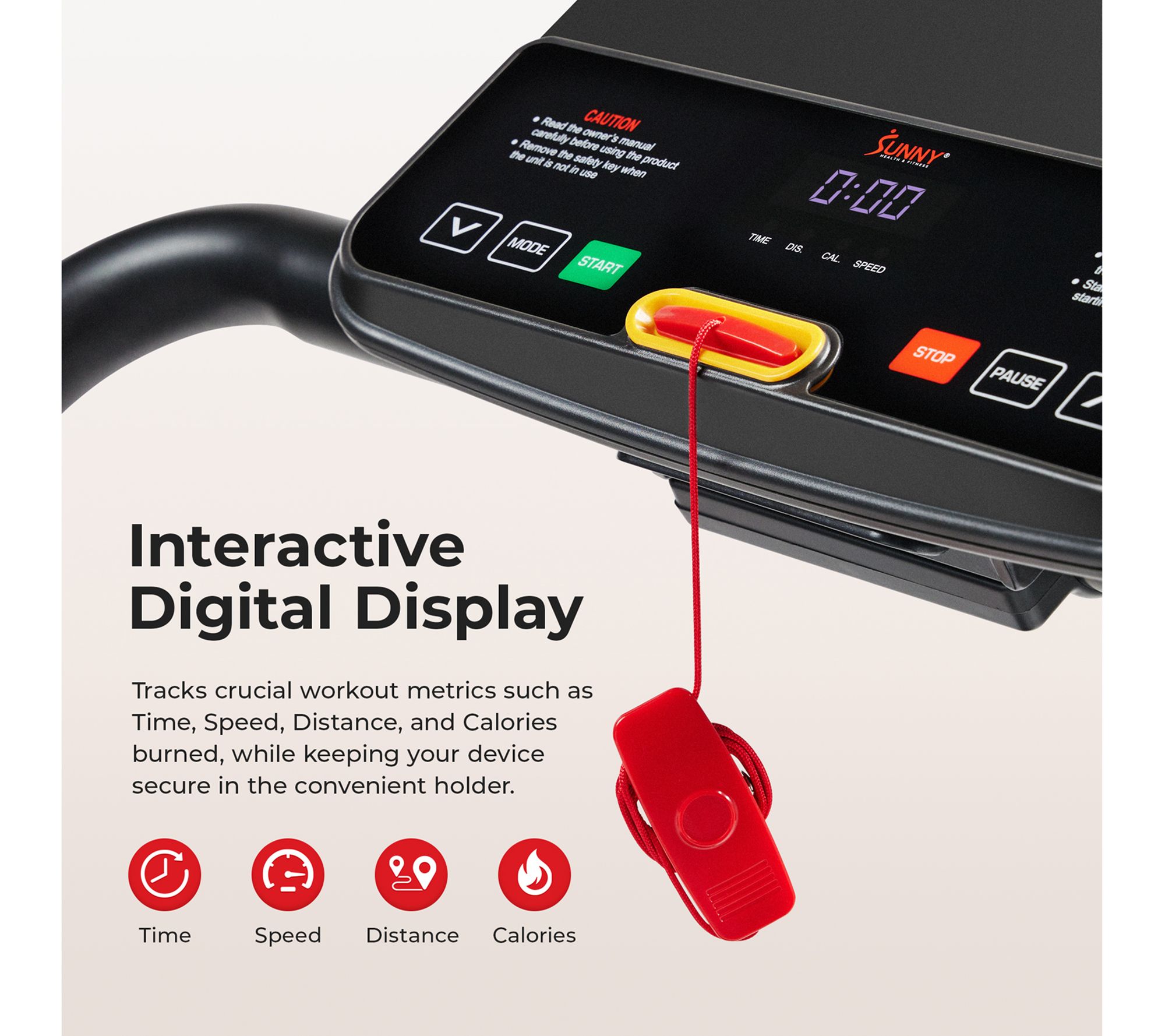 Sunny Smart Easy Assembly Folding Treadmill