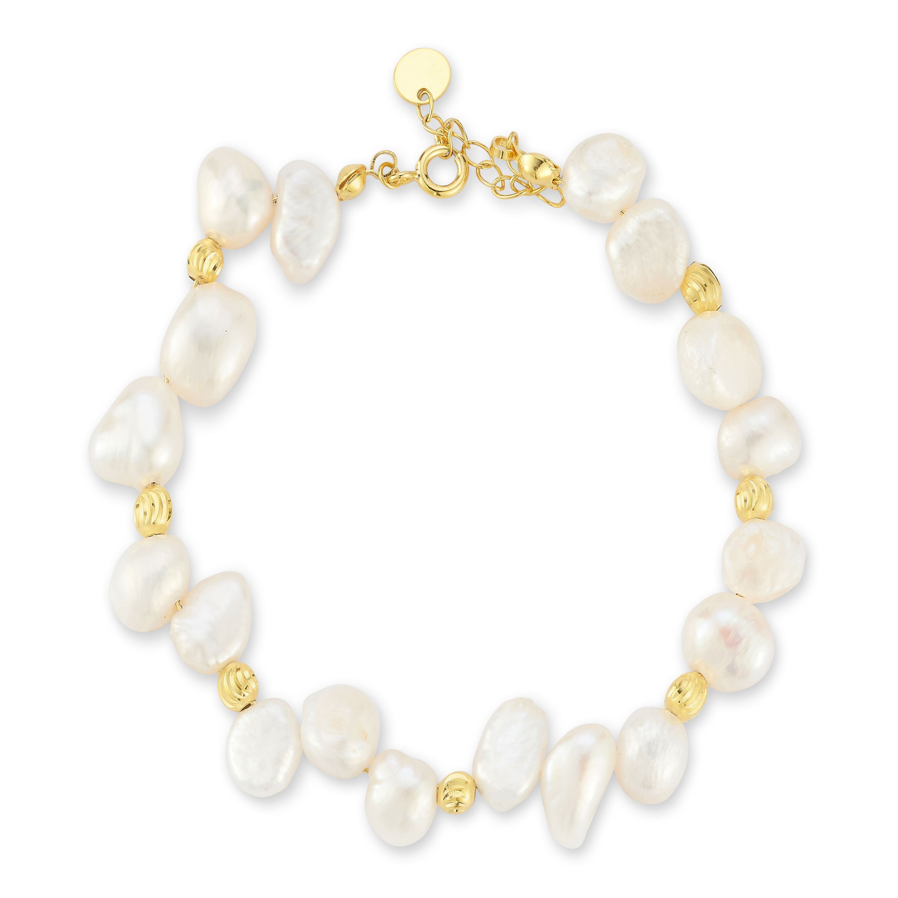 Sterlina Silver Baroque Cultured Pearl Bracelet, Sterling
