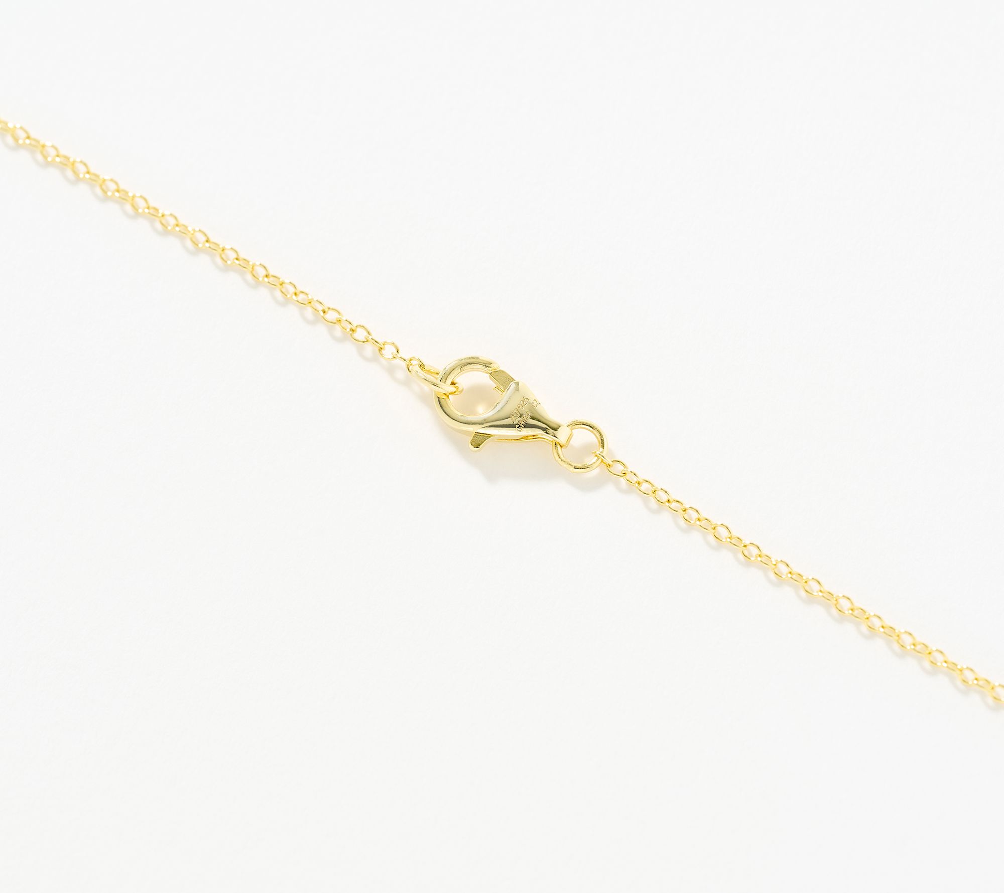 Diamonique Classics Bezel Set Station Necklace, Sterling Silver