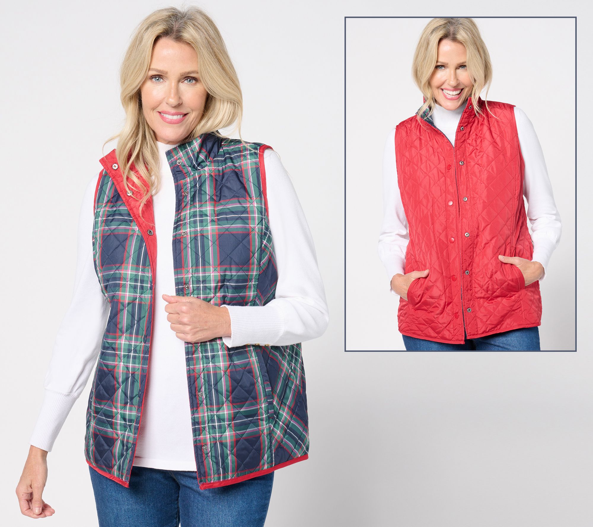 Jingle Belles by Kim Gravel Totally Tartan Reversibelle Vest