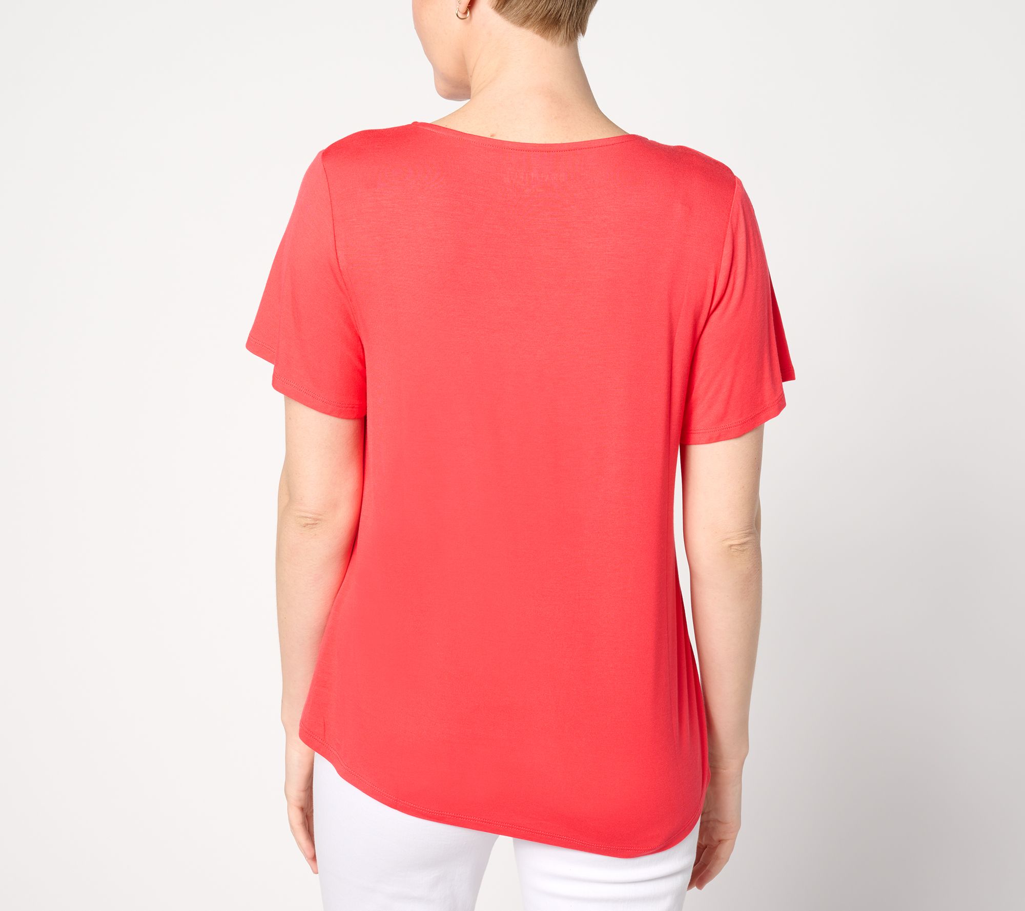 BEAUTIFUL by Lawrence Zarian Ecovero Jersey Knit V-Neck Top