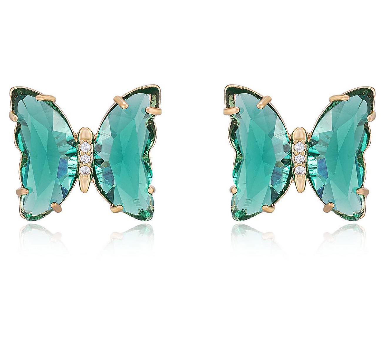 Ettika Flutter Away Crystal Stud Earrings