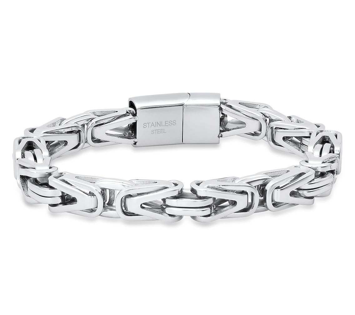 Steel By Design Men's Byzantine Chain Bracelet