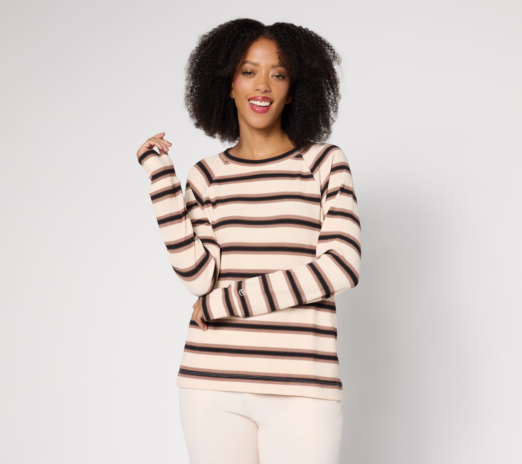 Cuddl Duds Soft Rib Crewneck Pullover