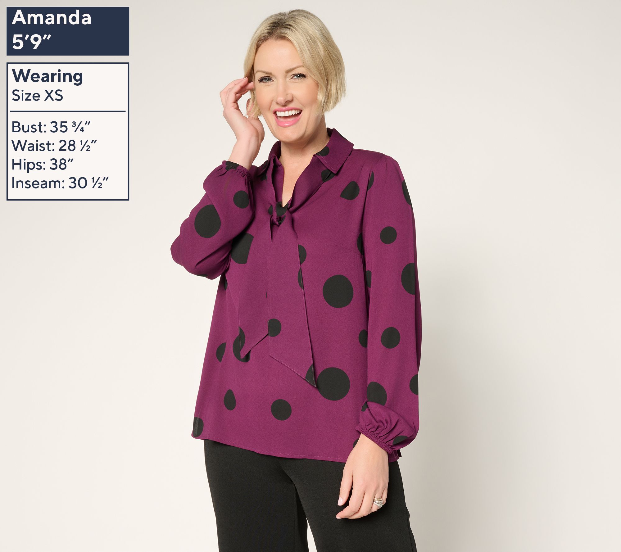 Brandis Dress out Loud Blouson Sleeve Bow Tied Blouse