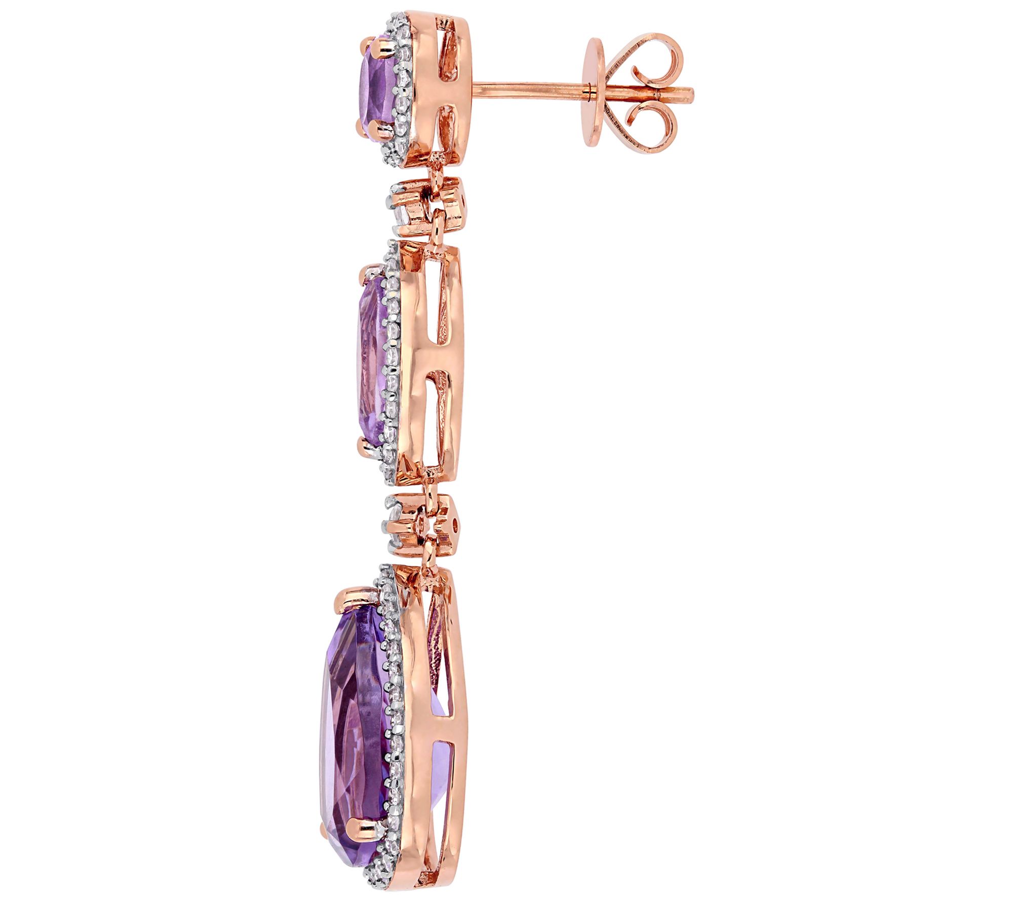 Bellini 8.00 cttw Multi-Gemstone & 5/8 cttw Diamond Earrings