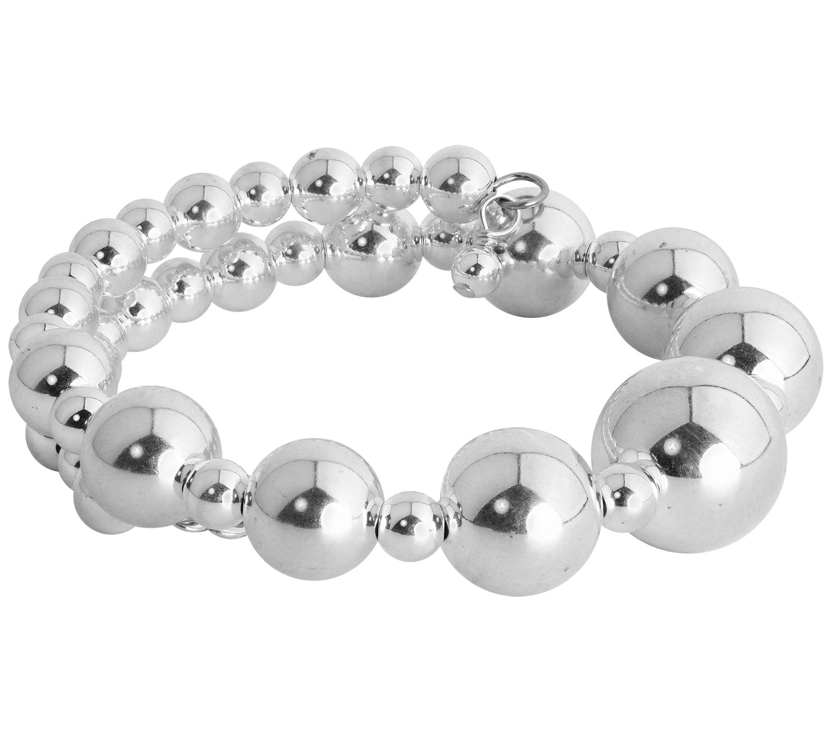 American West Classics Sterling Silver Beaded Coil Bracelet