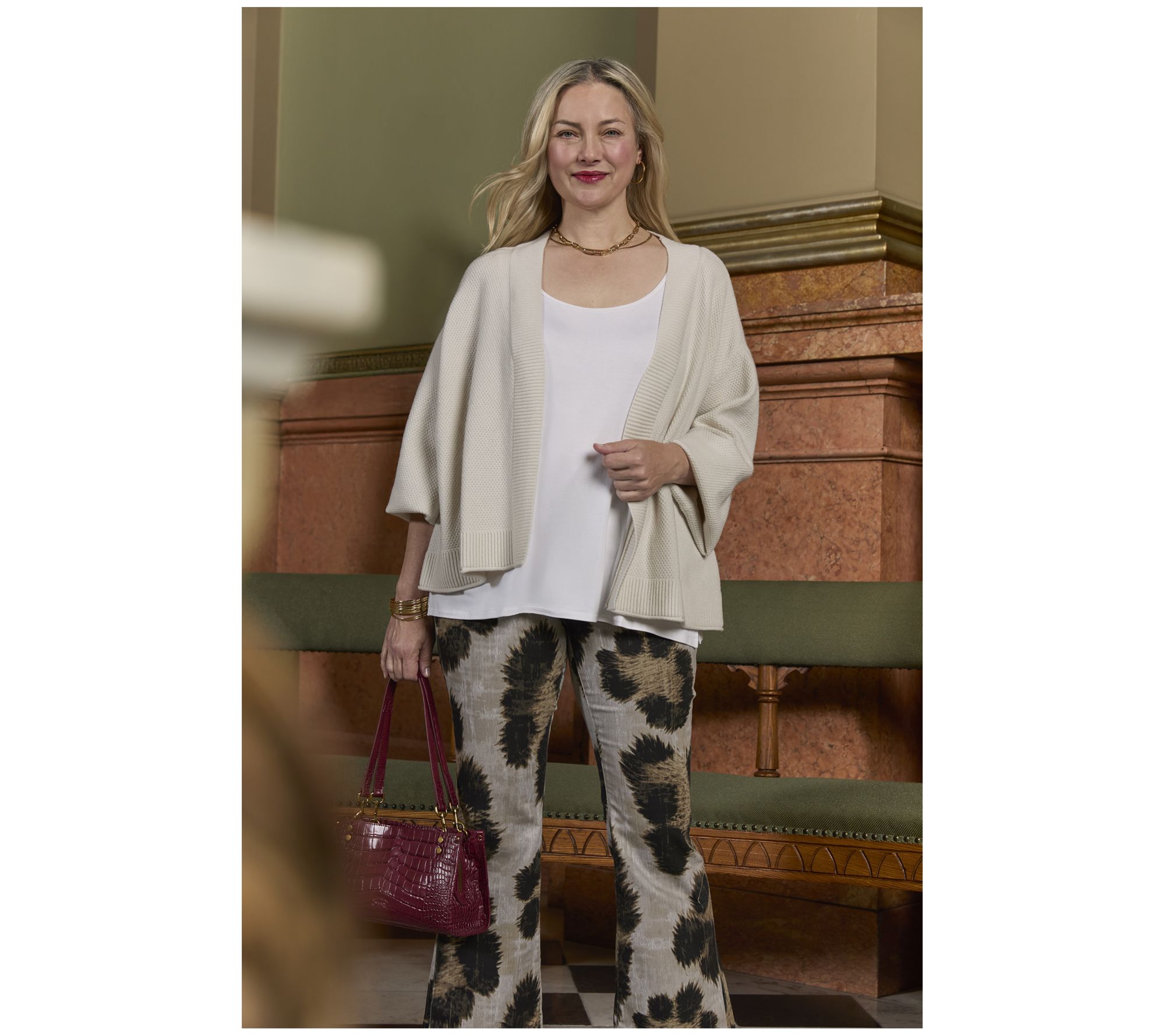 Me by Jennie Garth Petite City Flare Jeans- Cheetah