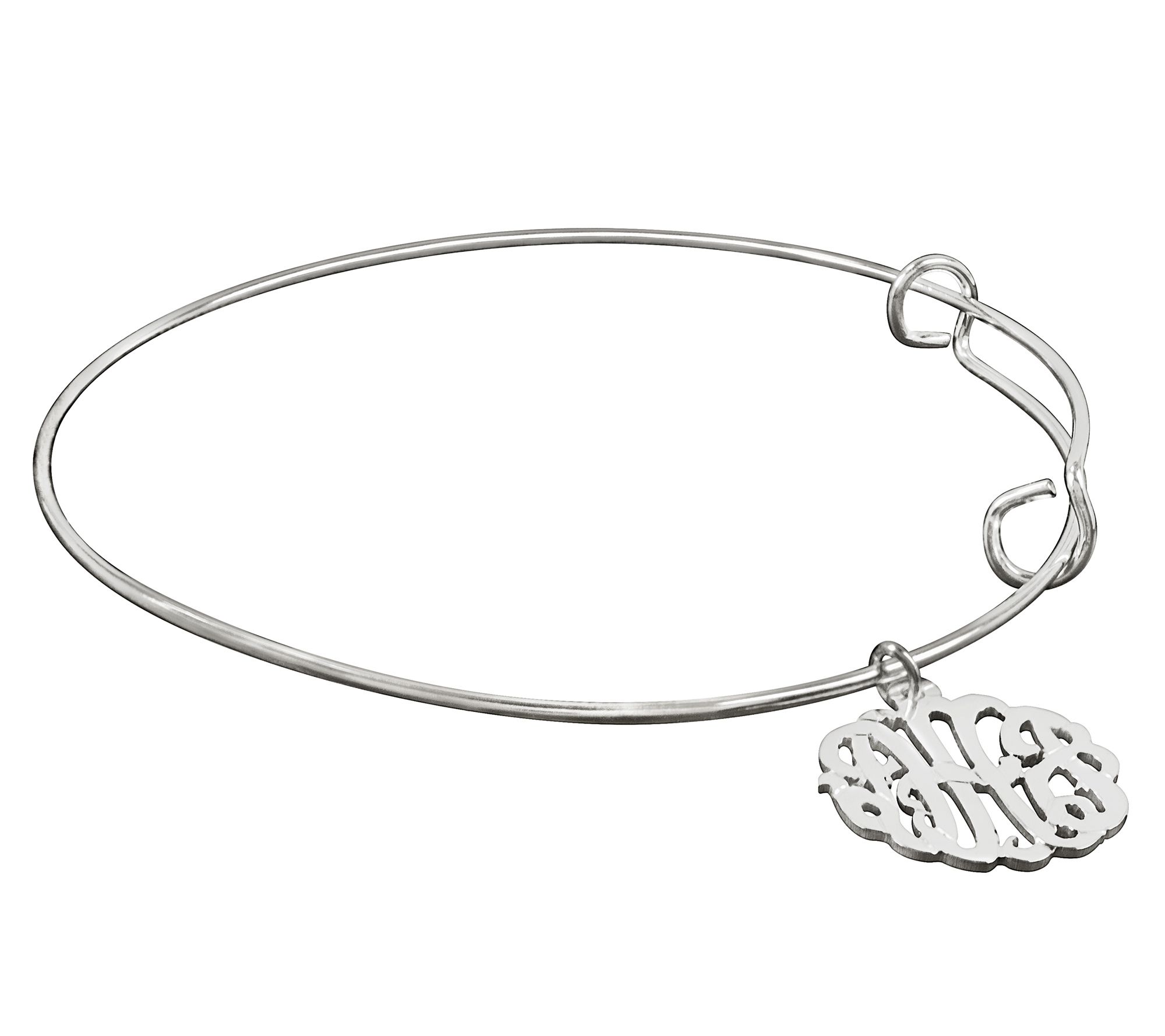 Sterling Personalized Monogram Bracelet