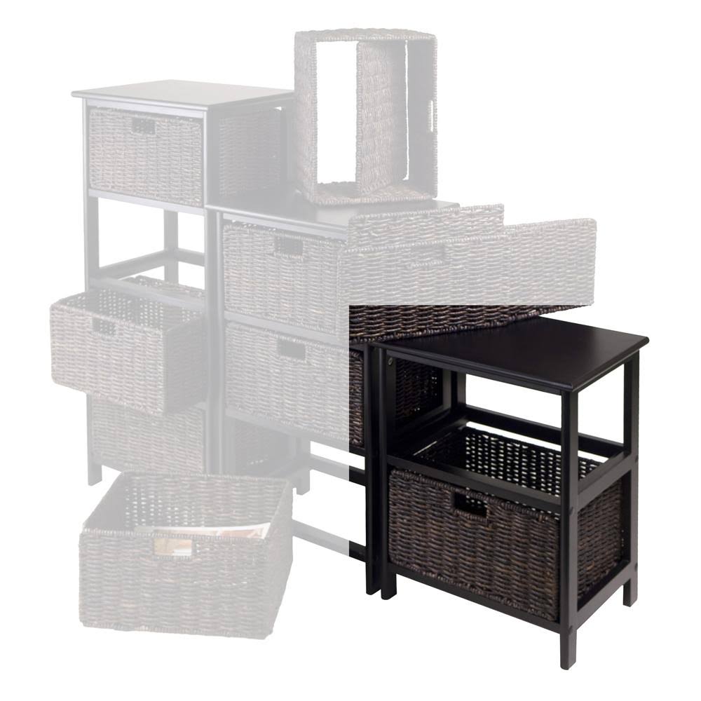 Winsome Omaha Storage Rack with 3 Foldable Baskets
