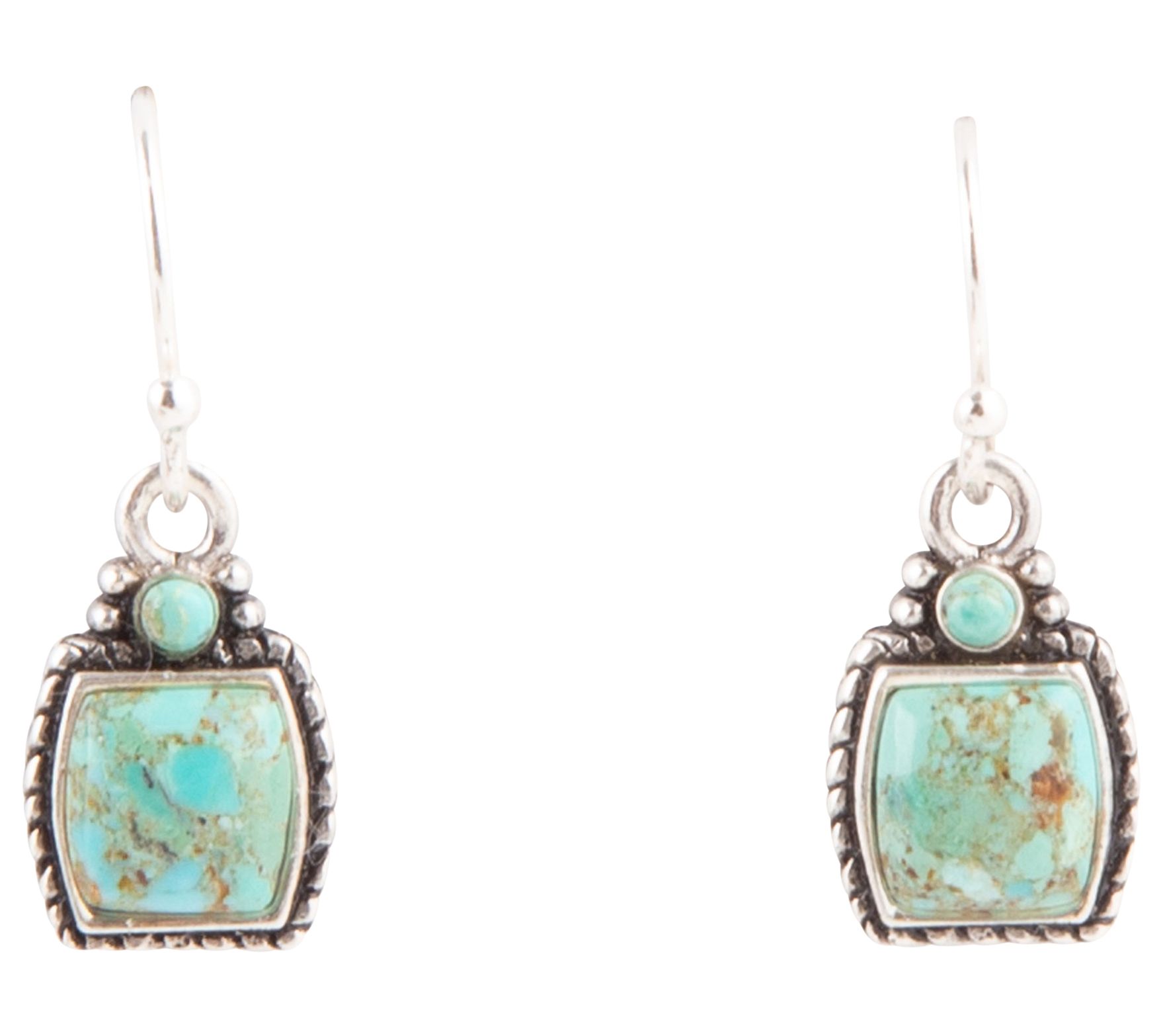 Barse Artisan Crafted Delicate Composite Turquoise Earrings