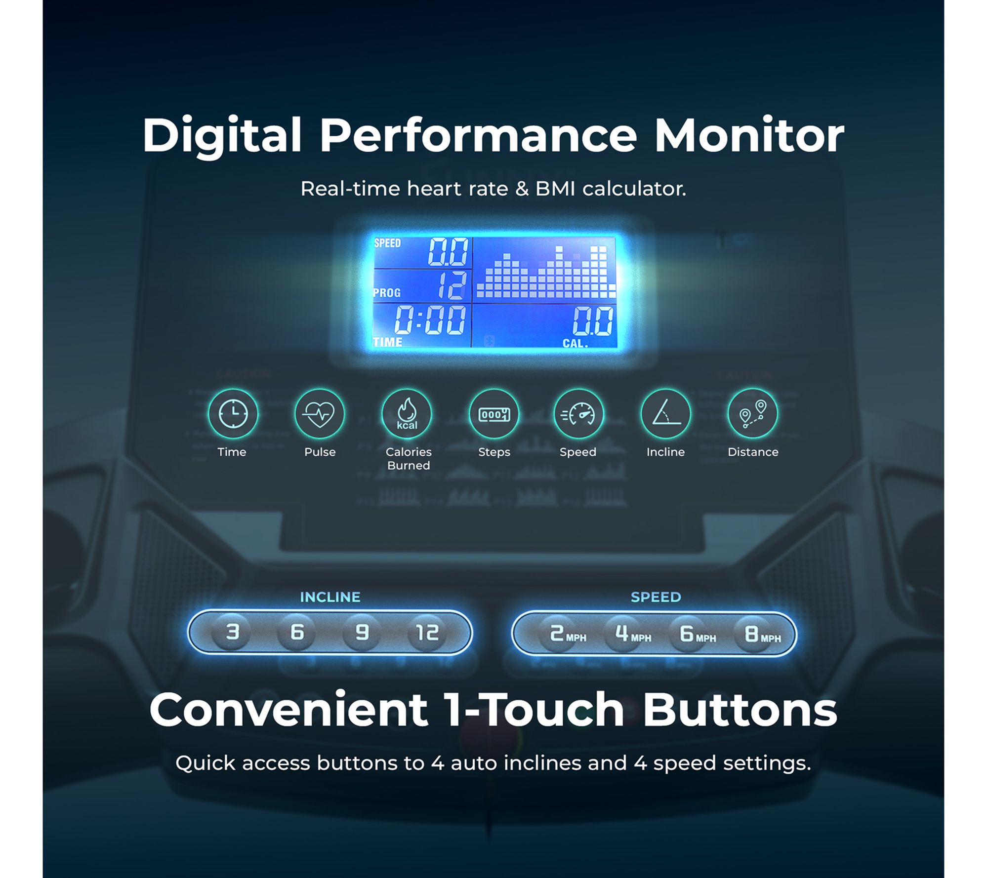 Sunny Motorized Auto Incline Smart Treadmill