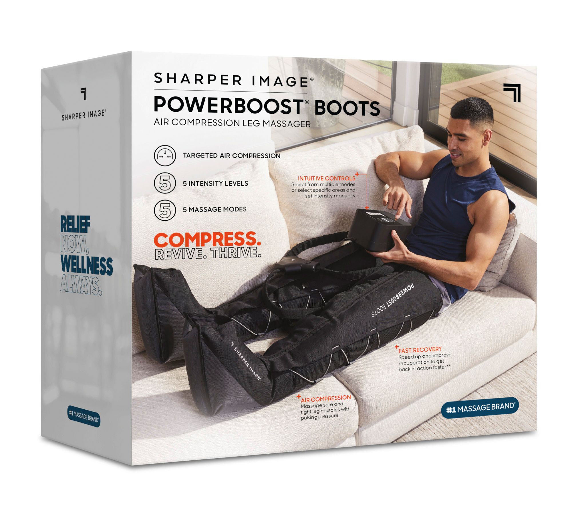 Shaper Image PowerBoost Air Compression Leg Massager 26