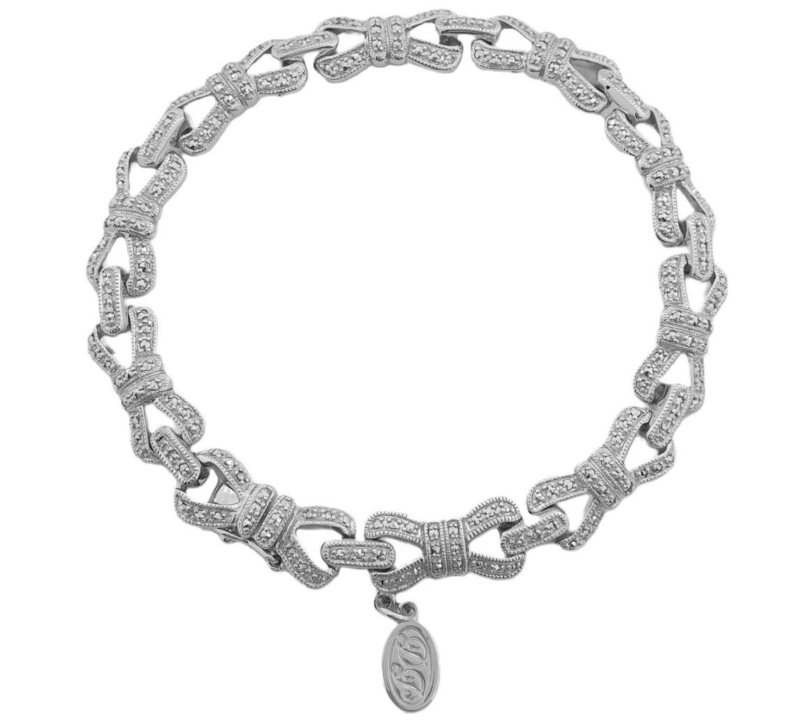Dallas Prince Designs Sterling Silver Marcasite Link Bracelet