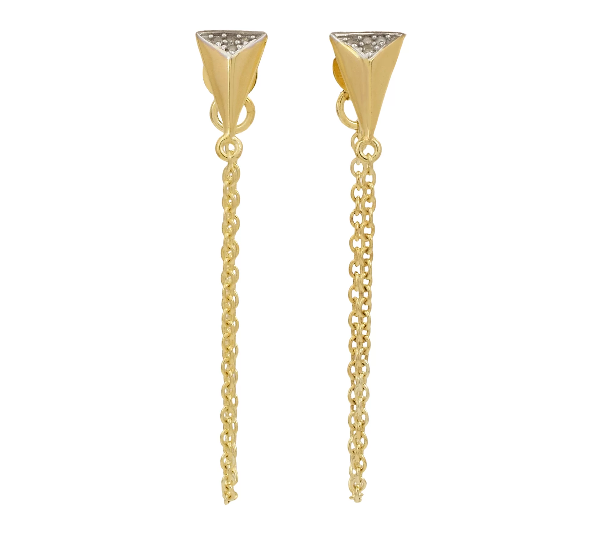 Affinity Diamonds Accent Dangle Earrings, 14K Gold Plated