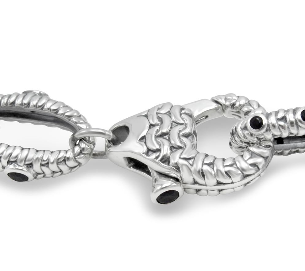 Tiffany Kay Studio Sterling Silver Black Spinel Link Bracelet