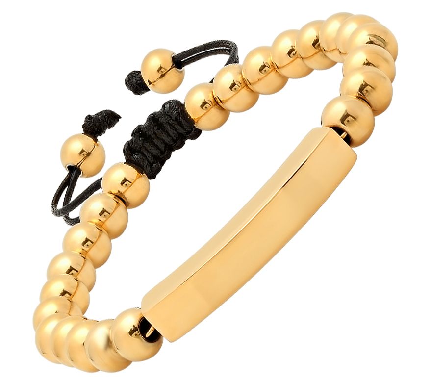 Steel by Design 18k Gold Plated Id Bracelet
