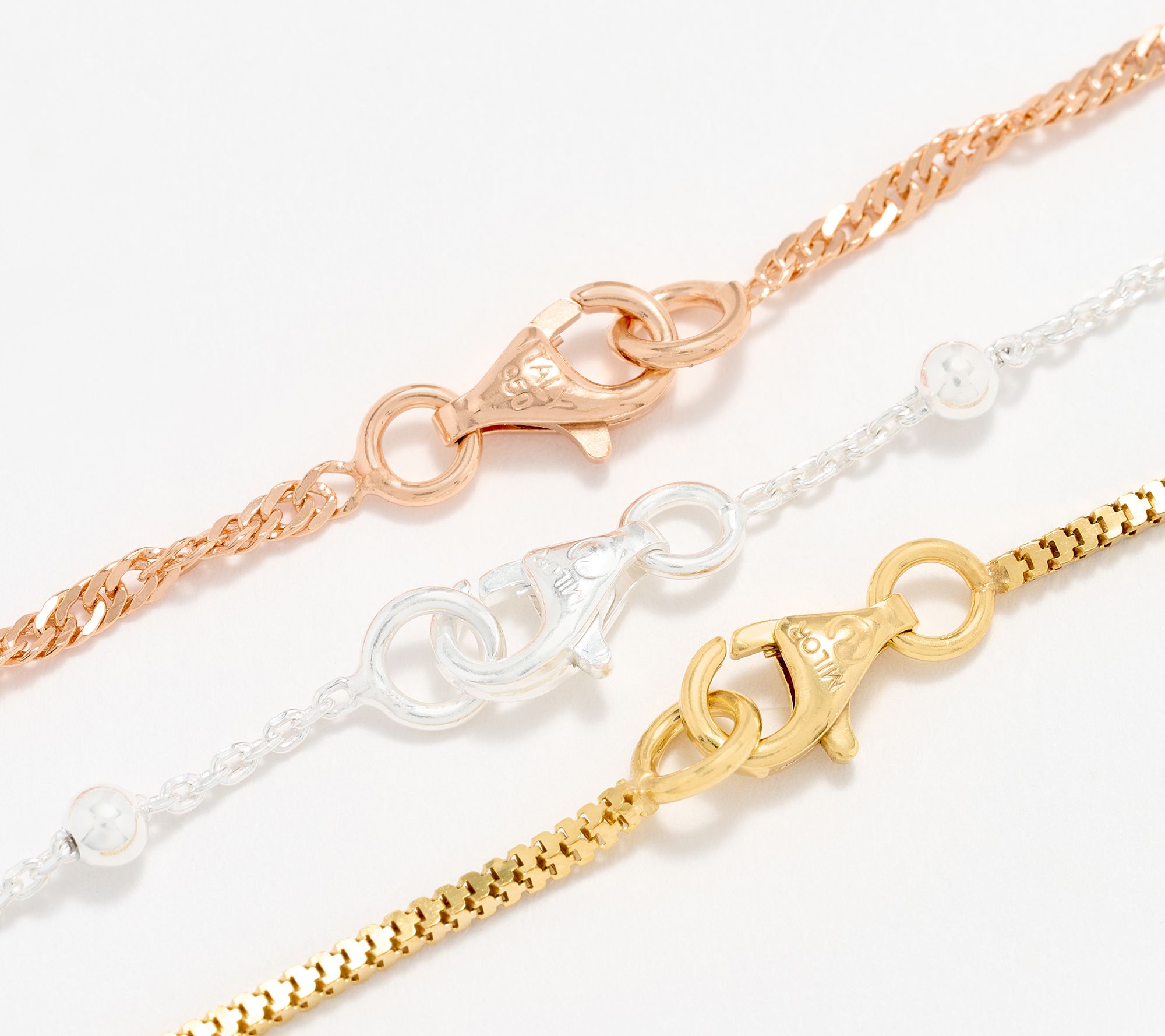 UltraFine 950 Silver Set of 3 Bracelets