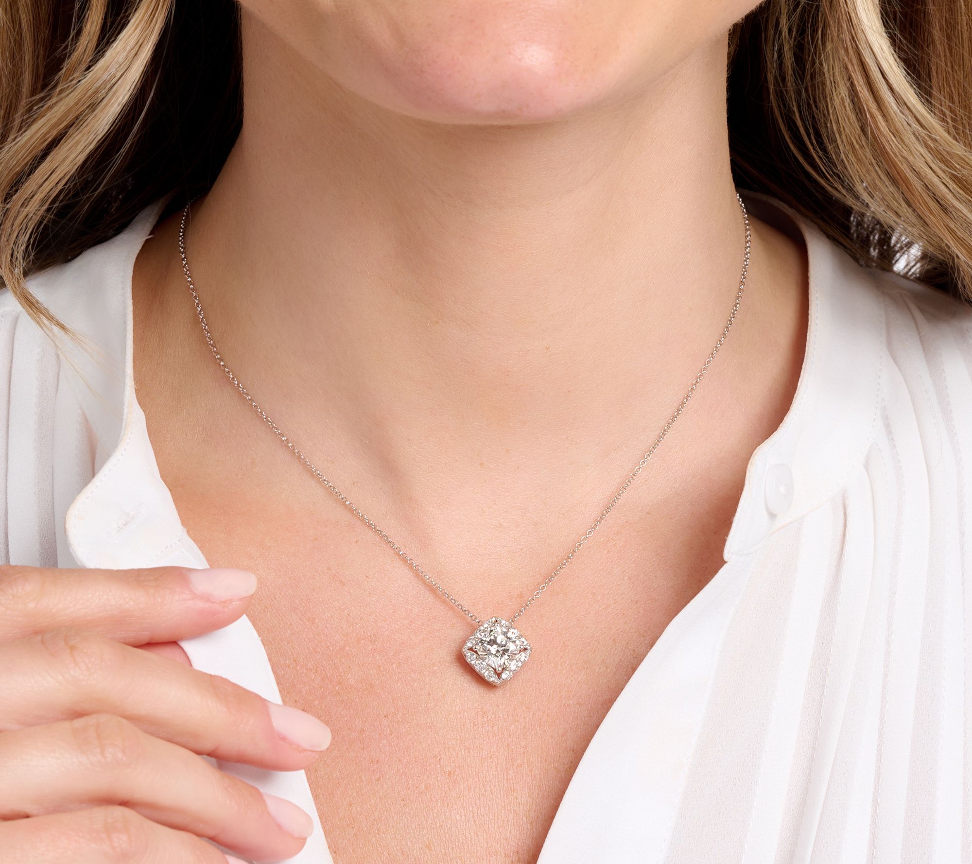 Brilliant Rose by Fire Light Lab Grown Diamond 2.5cttw Necklace, 14K