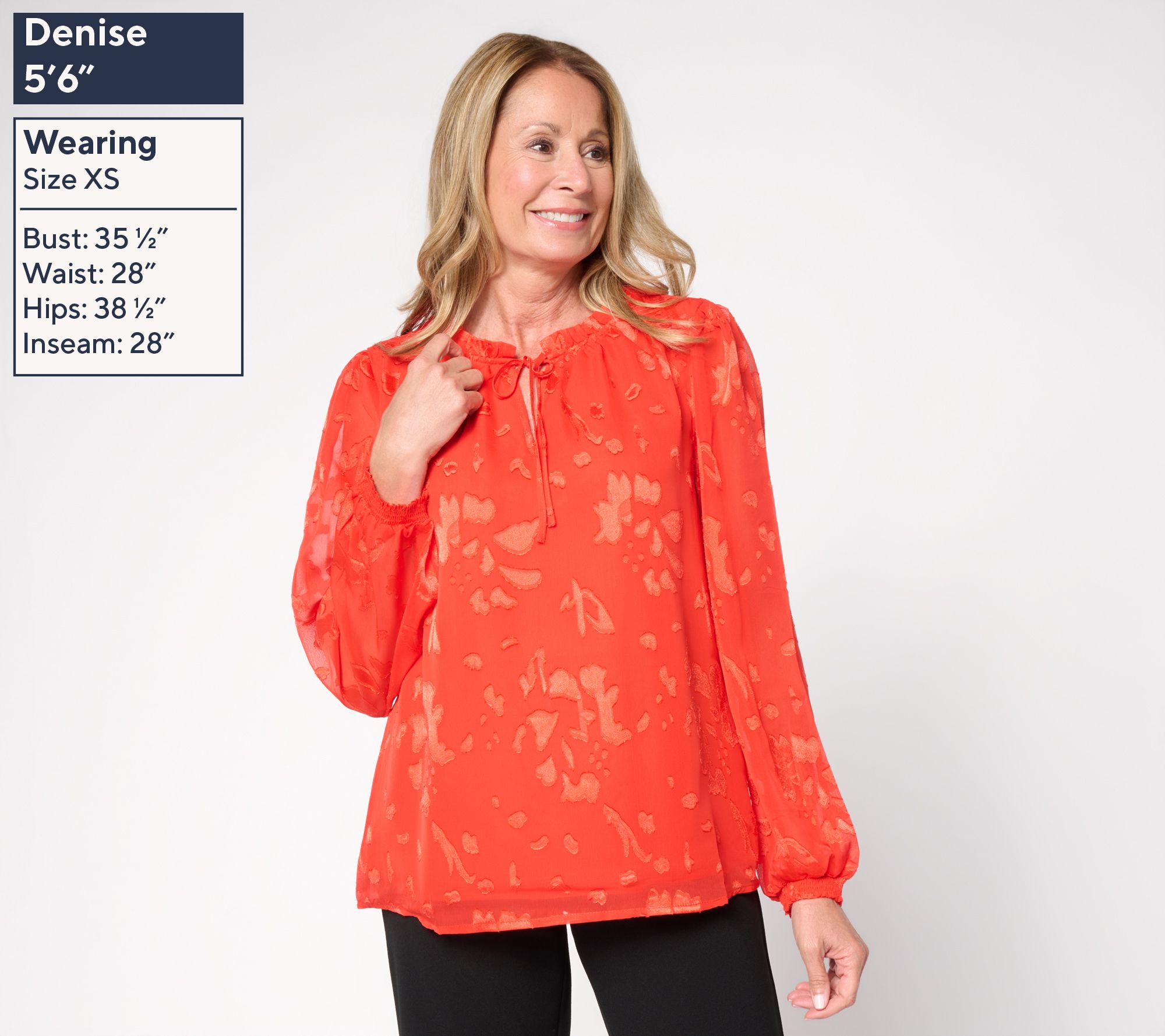 nicole by Nicole Miller Burn Out Chiffon w/Knit Tank Blouse