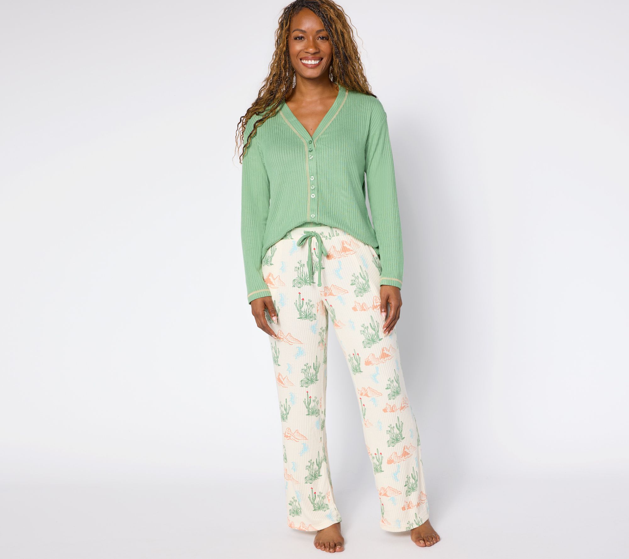 MUK LUKS Butter Knit Western Prairie Pajama Set