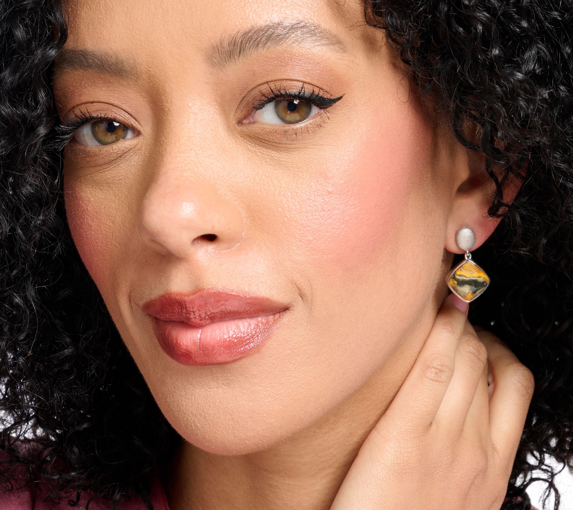 Affinity Gems Drop Stud Choice of Gem Earrings, Sterling Silver