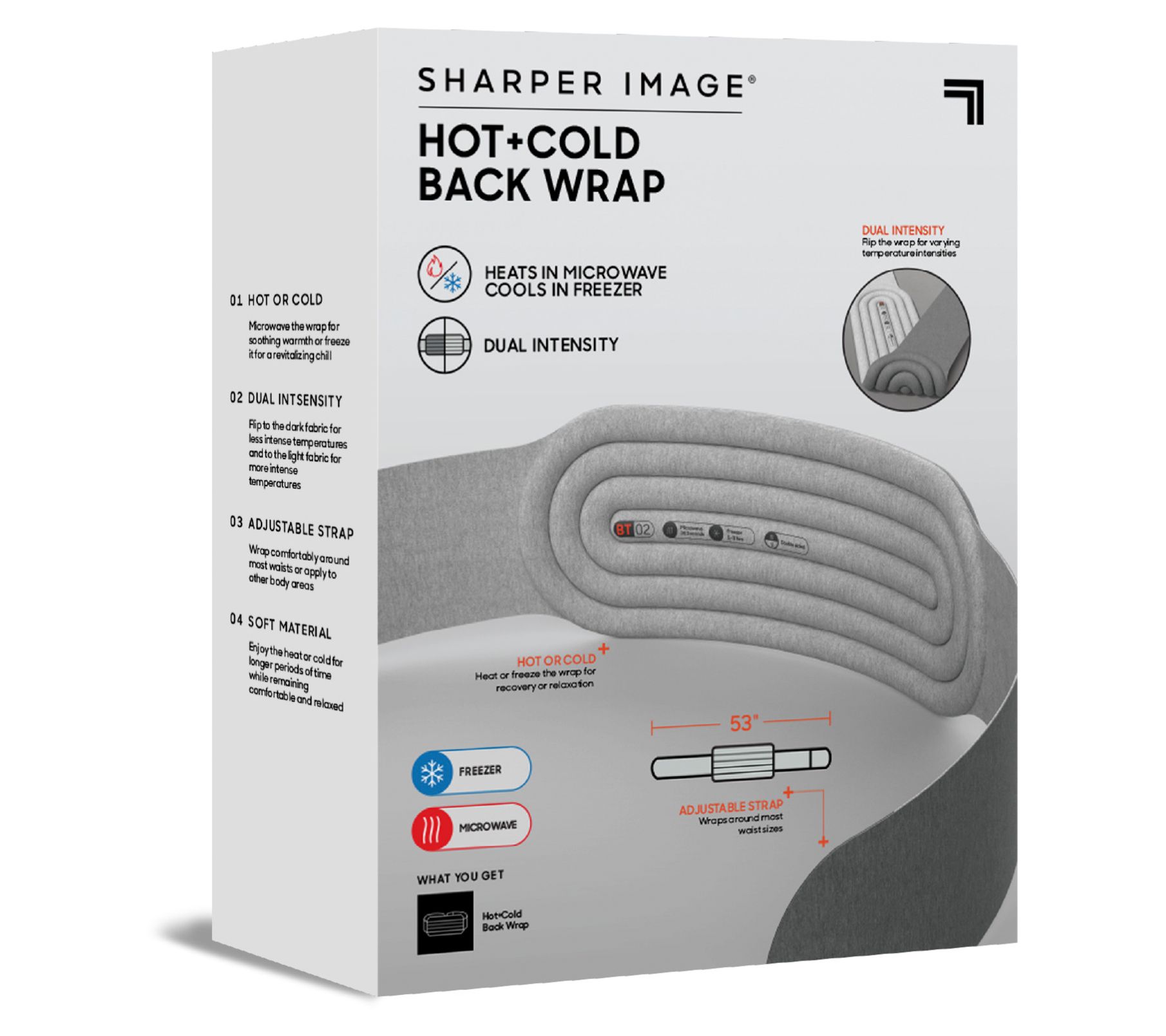 Sharper Image Hot & Cold Therapy Compression Back Wrap
