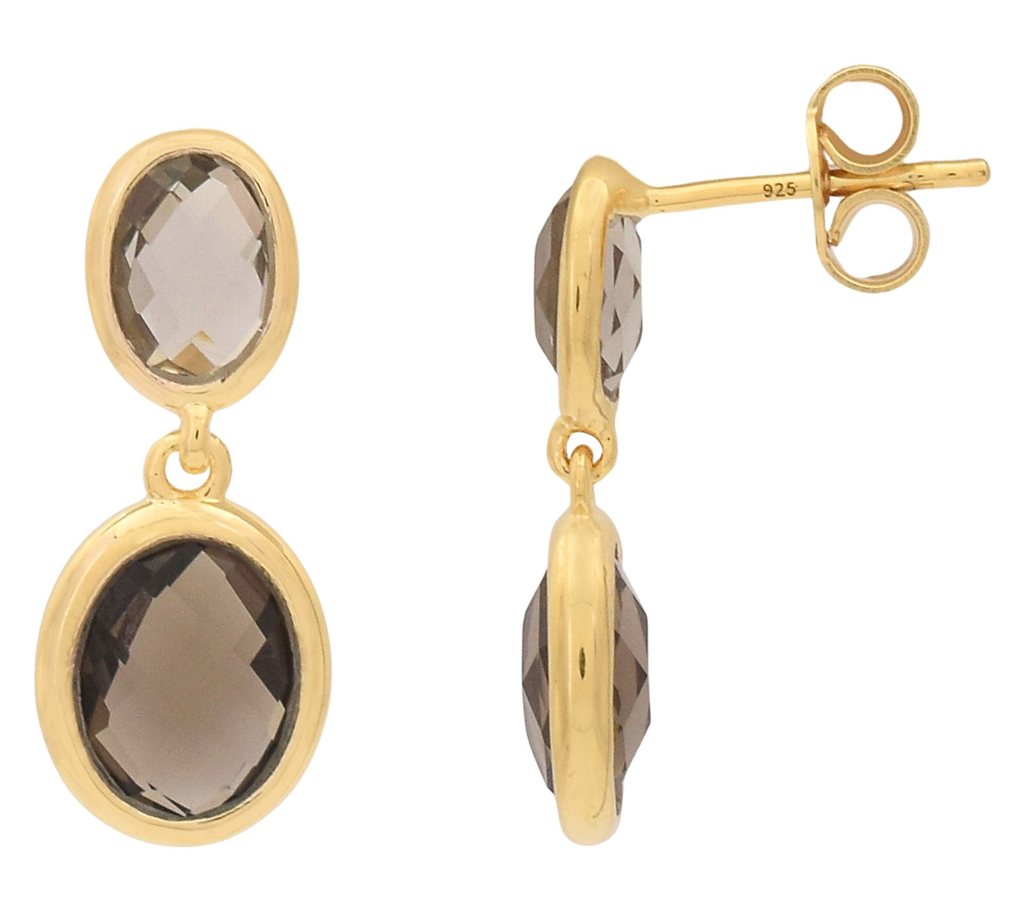 Affinity Gems Quartz Dangle Earrings, 14K GoldPlated