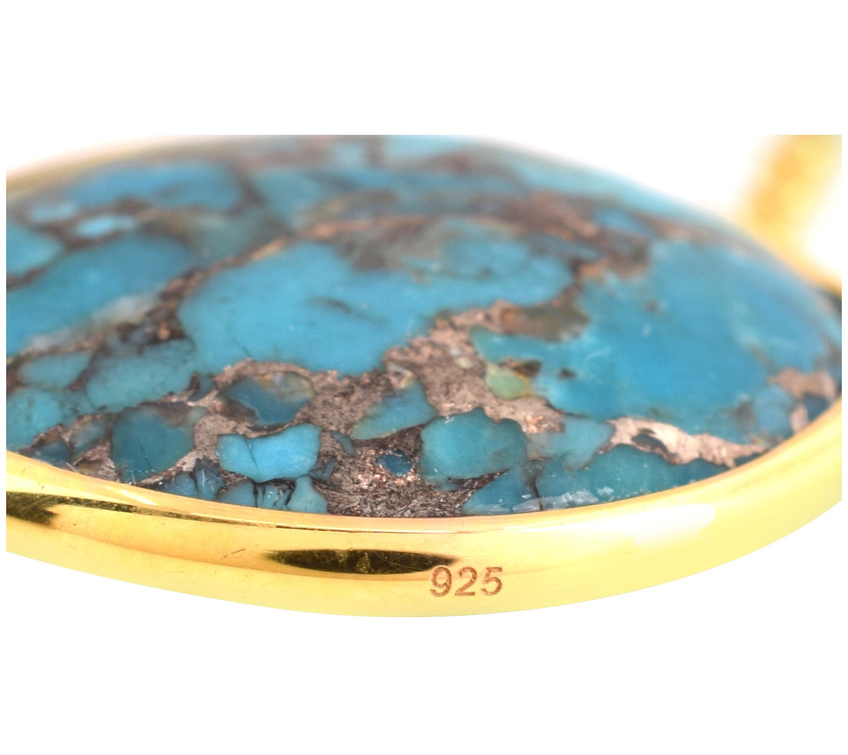 Affinity Gems Composite Turquoise Bracelet, 14K Gold Plated