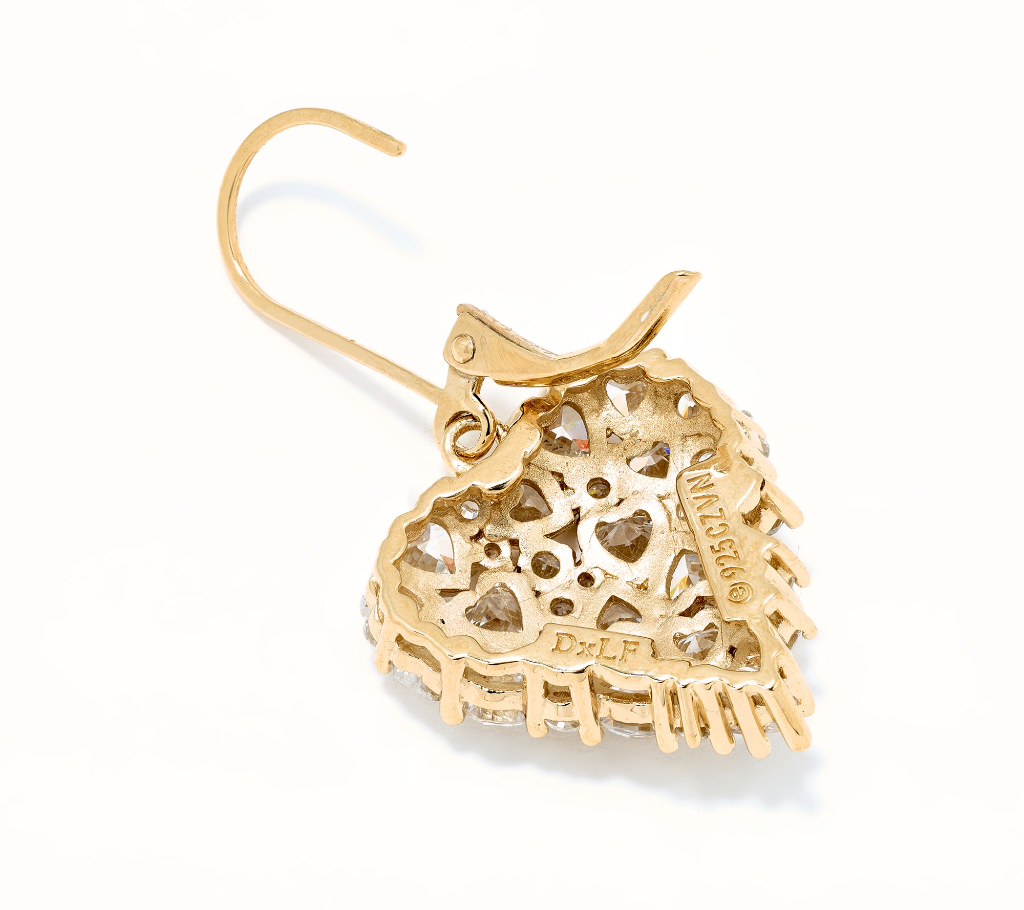 Diamonique x Lulu Frost Mixed Heart Leverback Earrings, Sterl