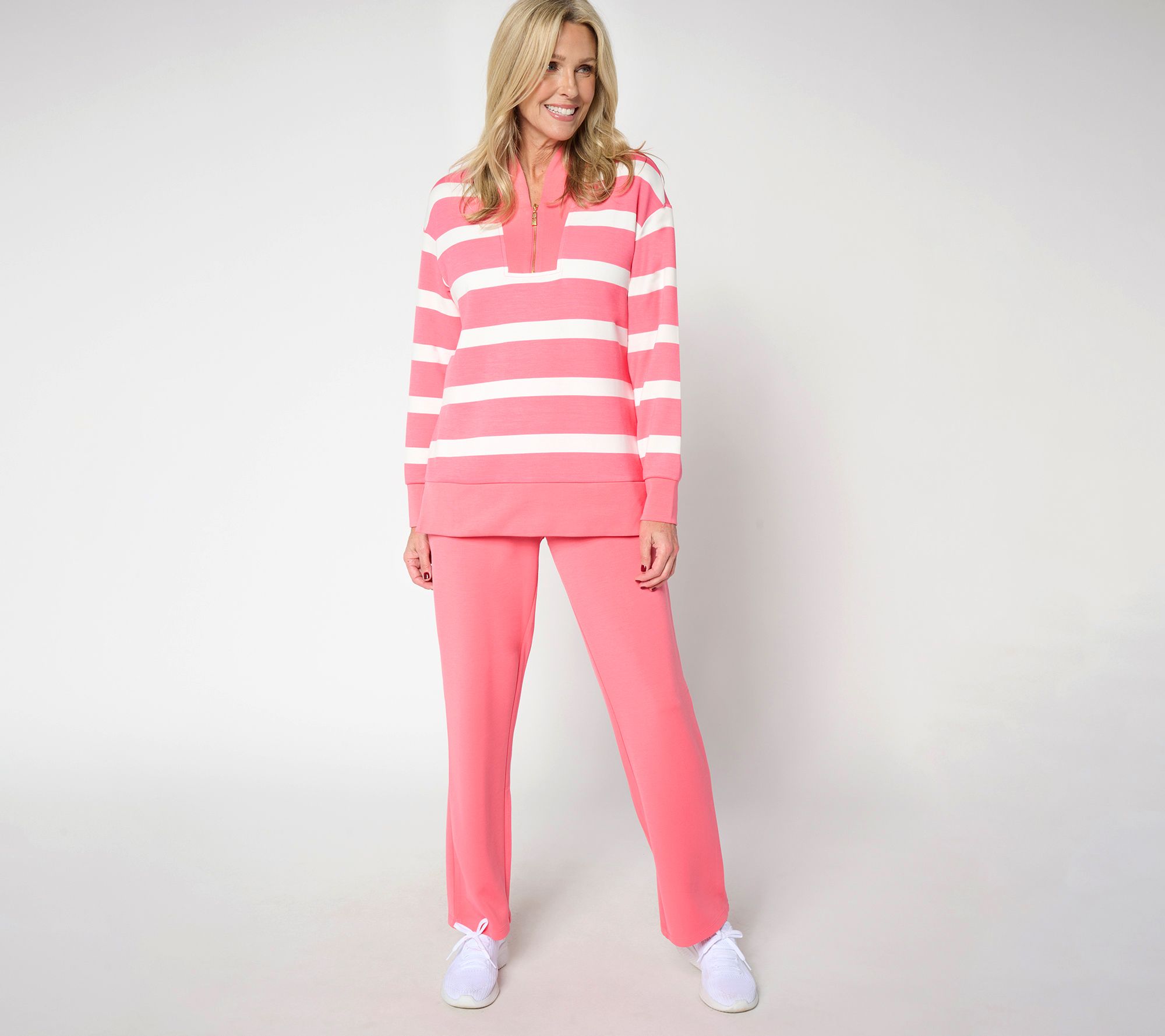 Belle by Kim Gravel Regular ScubaLuxe Half Zip Tunic