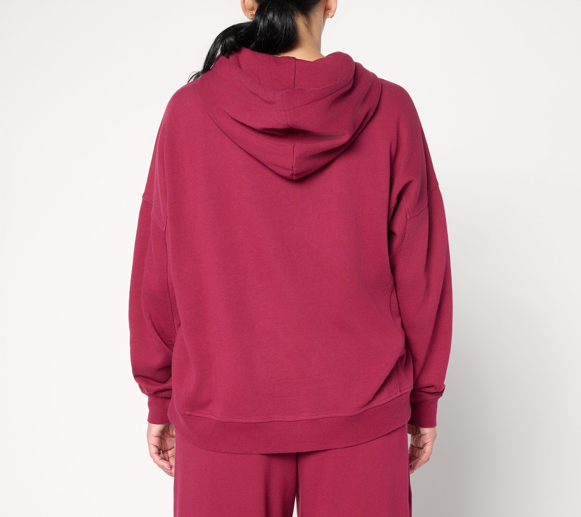 Peace Love World French Terry Embroidered Graphic Hoodie