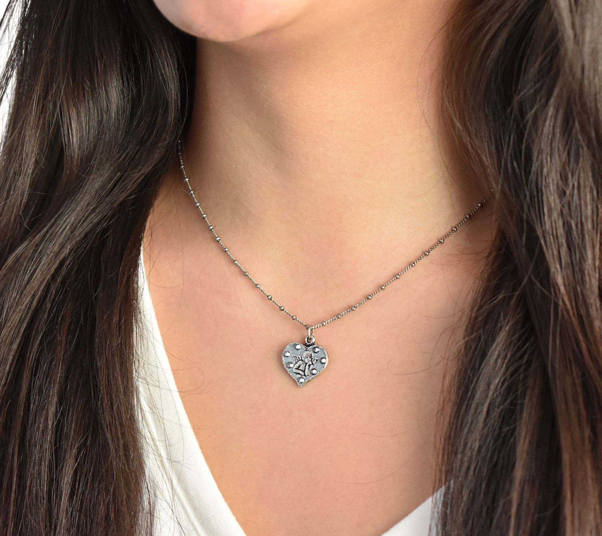 Anne Koplik Crystal Angel Necklace