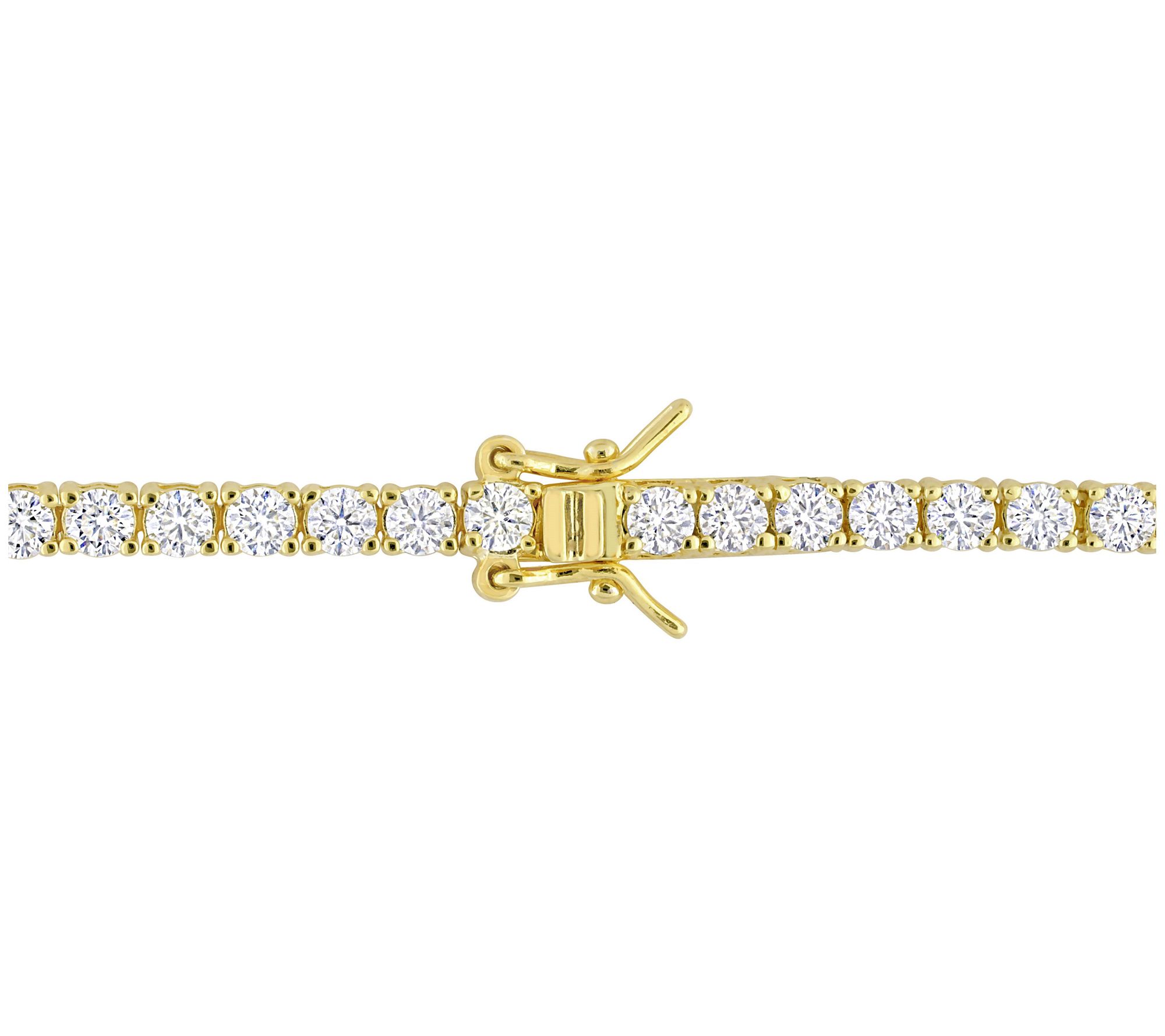 MoissanIce Moissanite 5.00 cttw Tennis Bracelet, 18K Plated
