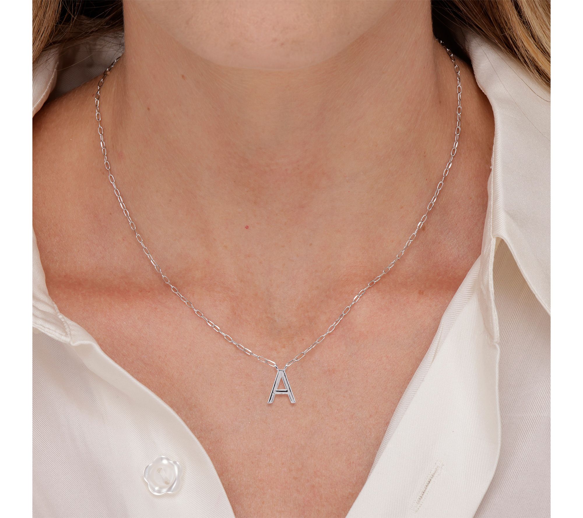 Or Paz Initial Letter Personalized Necklace
