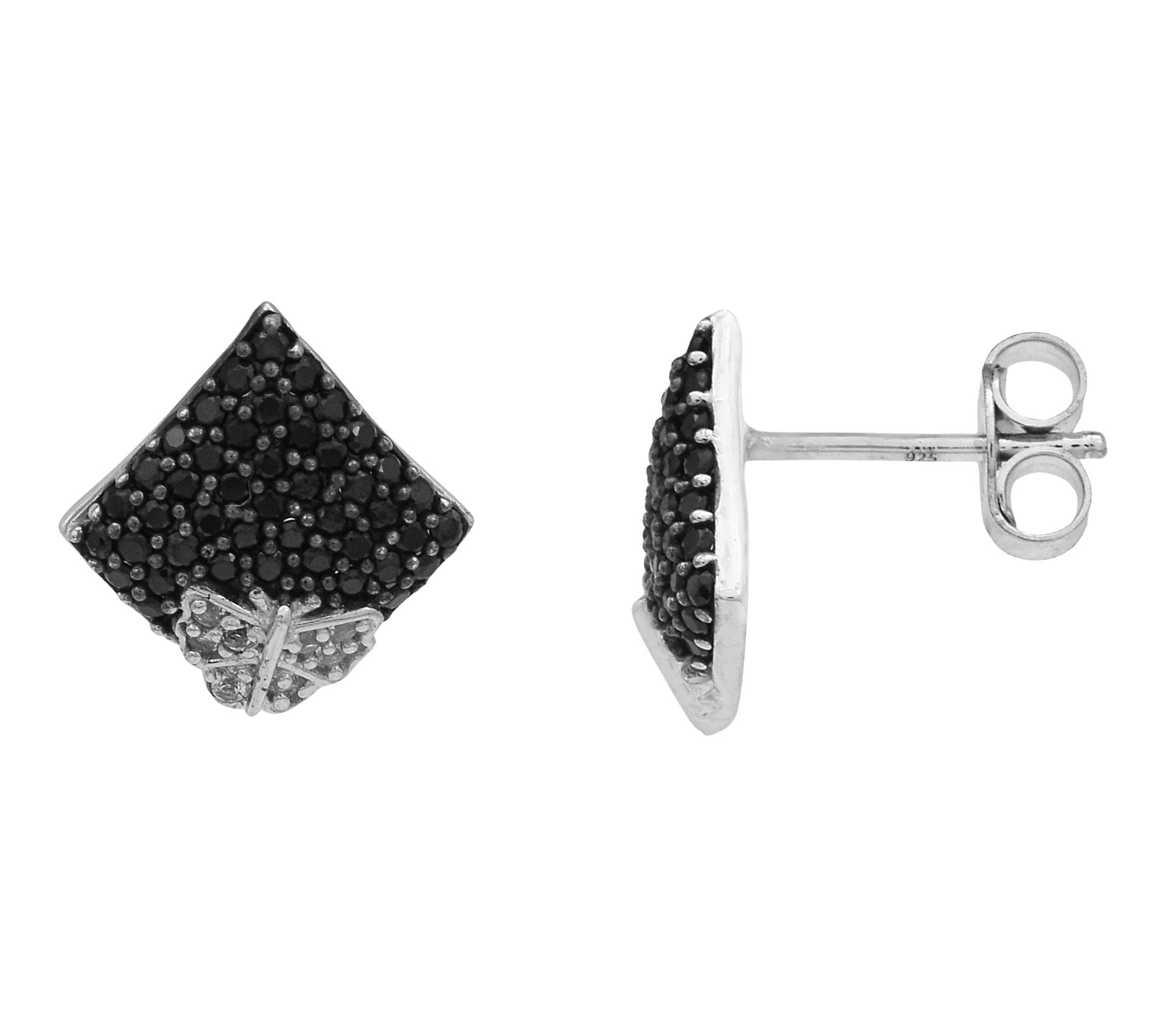 Affinity Gems Butterfly Zircon Stud Earrings, Sterling Silver