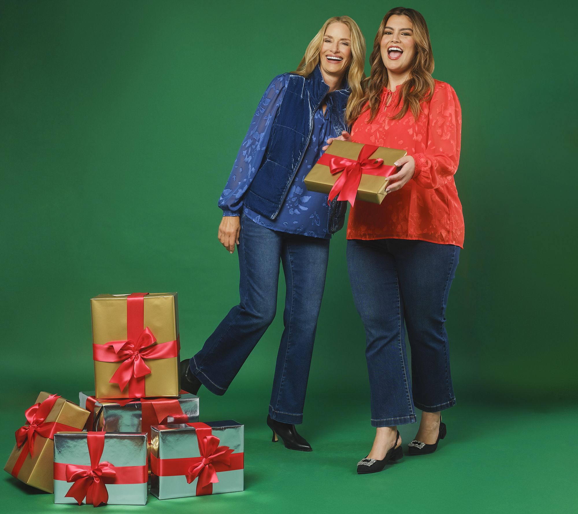 nicole by Nicole Miller Burn Out Chiffon w/Knit Tank Blouse