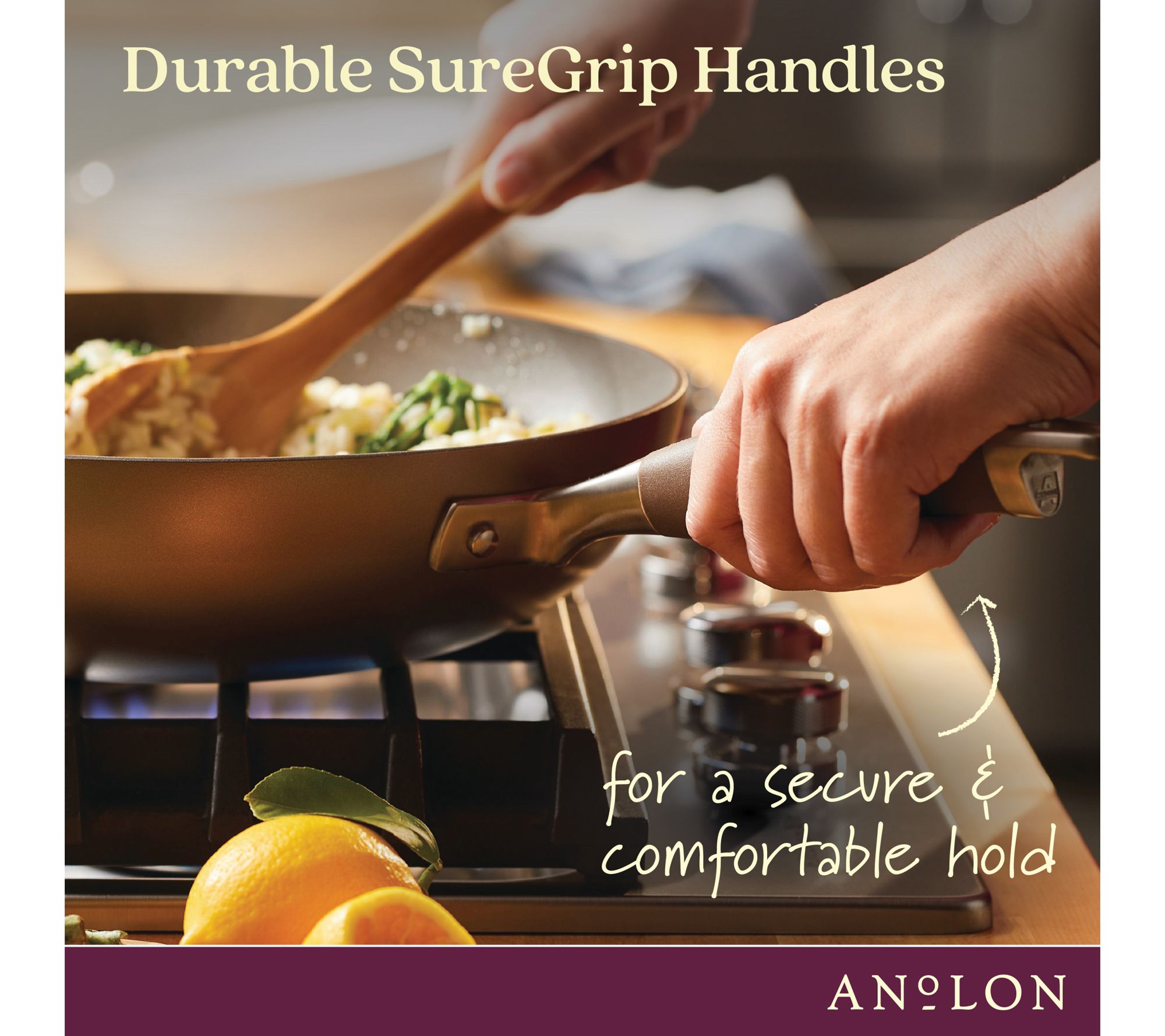 Anolon Advanced Home Hard-Anodized Nonstick Stir Fry Pan, 12in